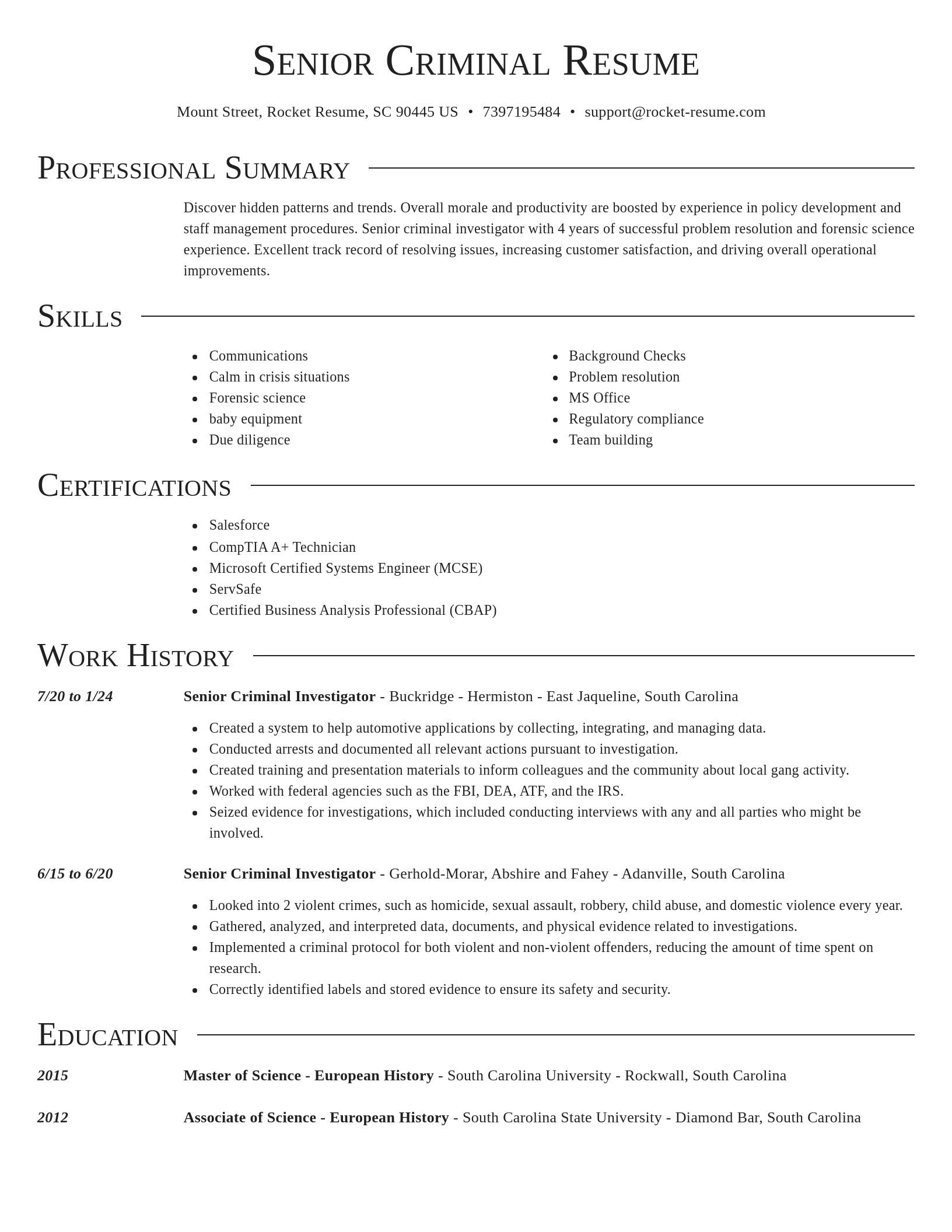 Director resume template