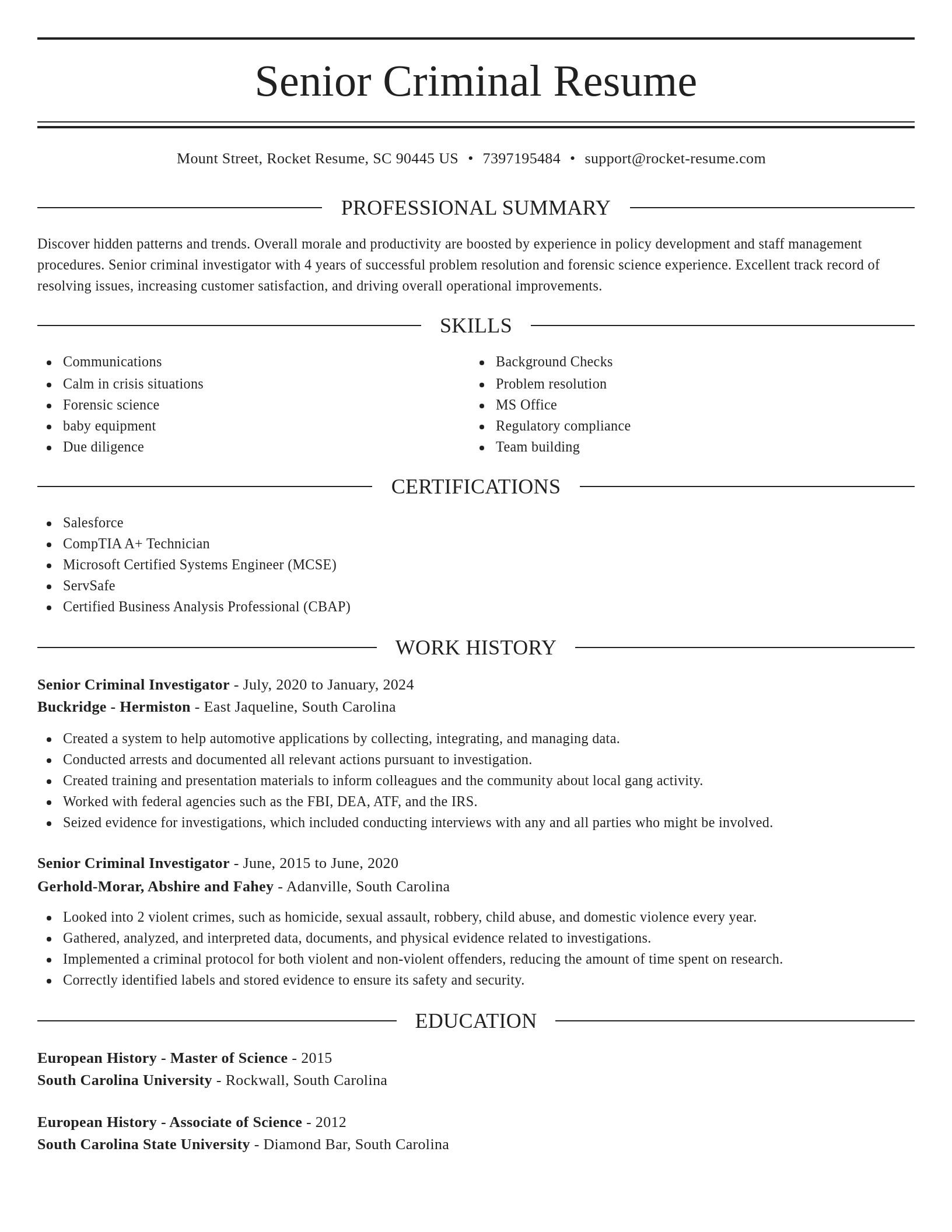 Elegant resume template