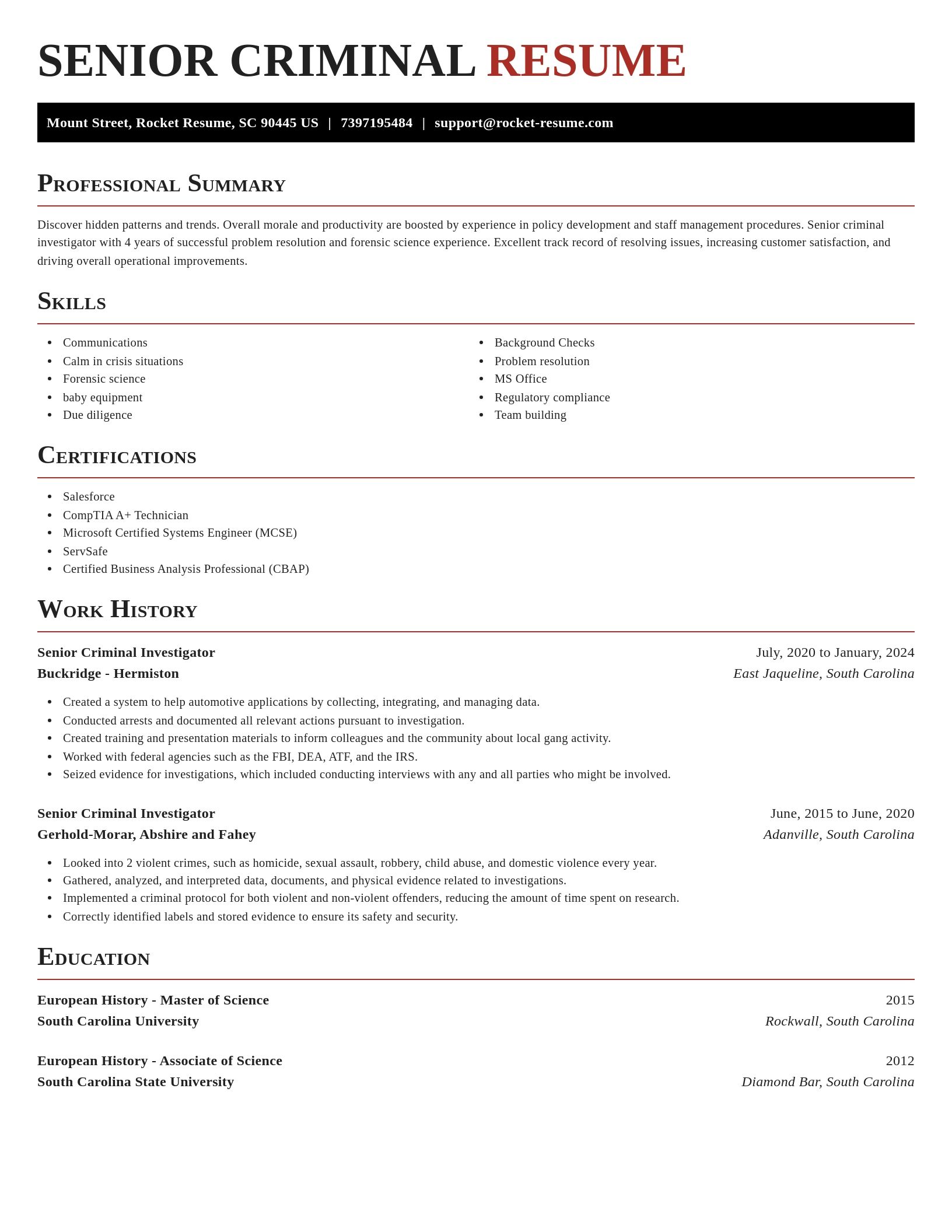 Exquisite resume template
