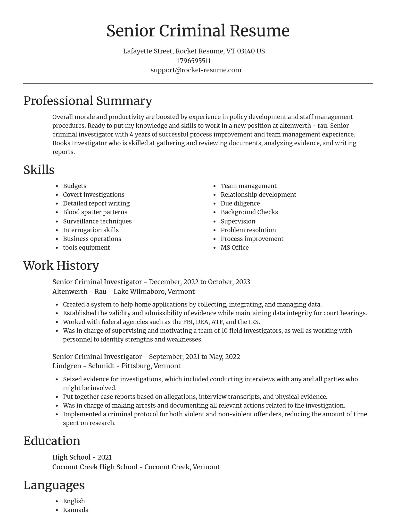 Focal Point resume template