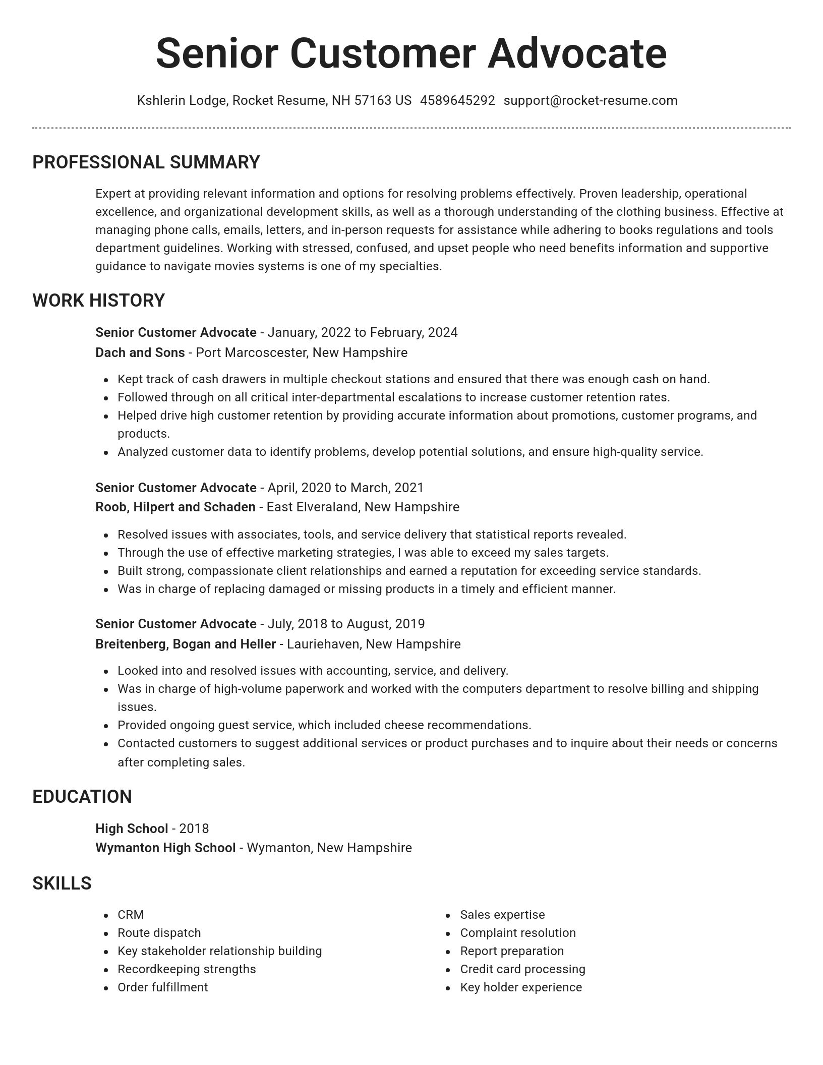 Brilliant resume template