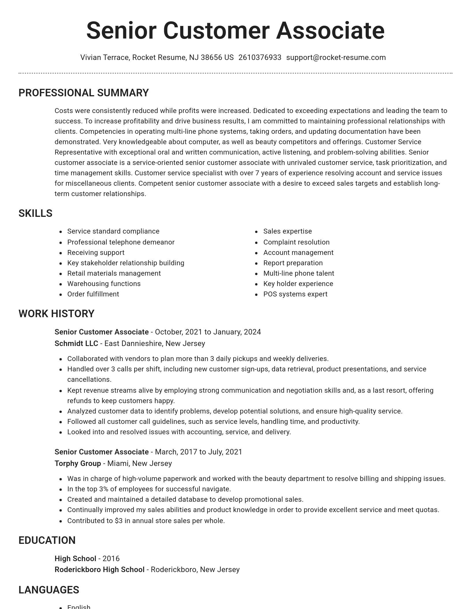 Brilliant resume template