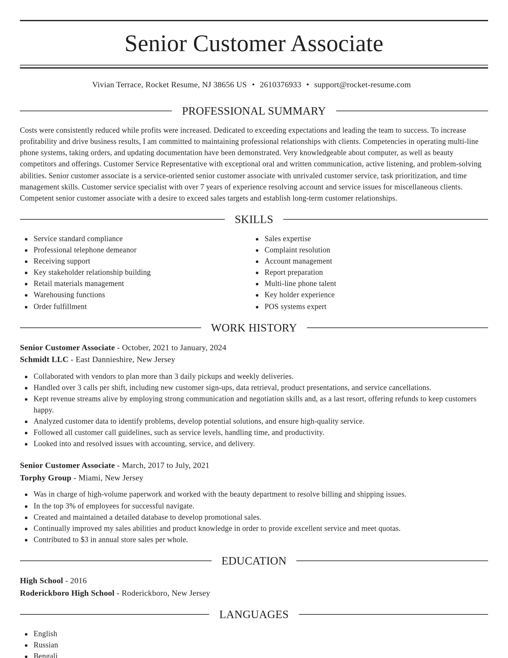 Elegant resume template