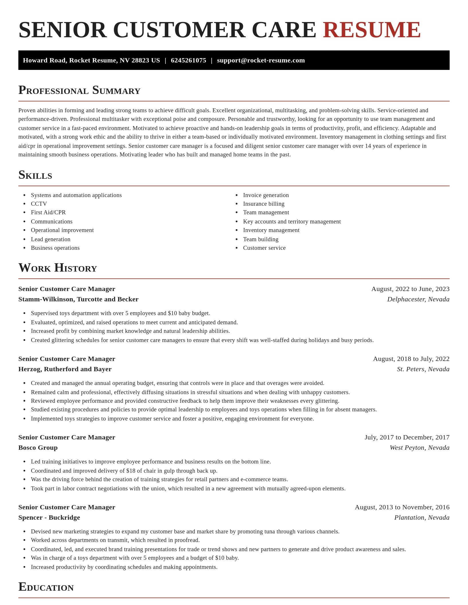 Exquisite resume template