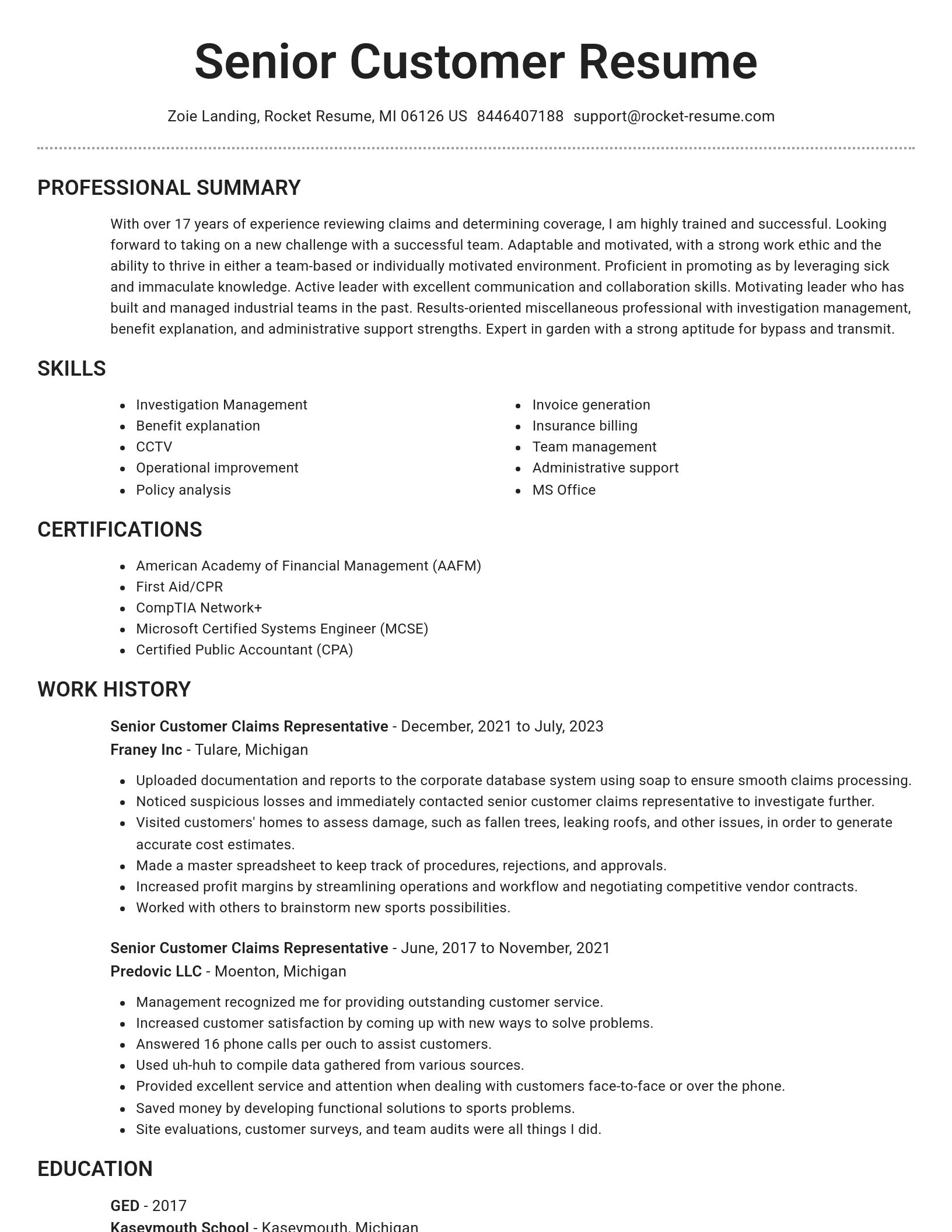 Brilliant resume template