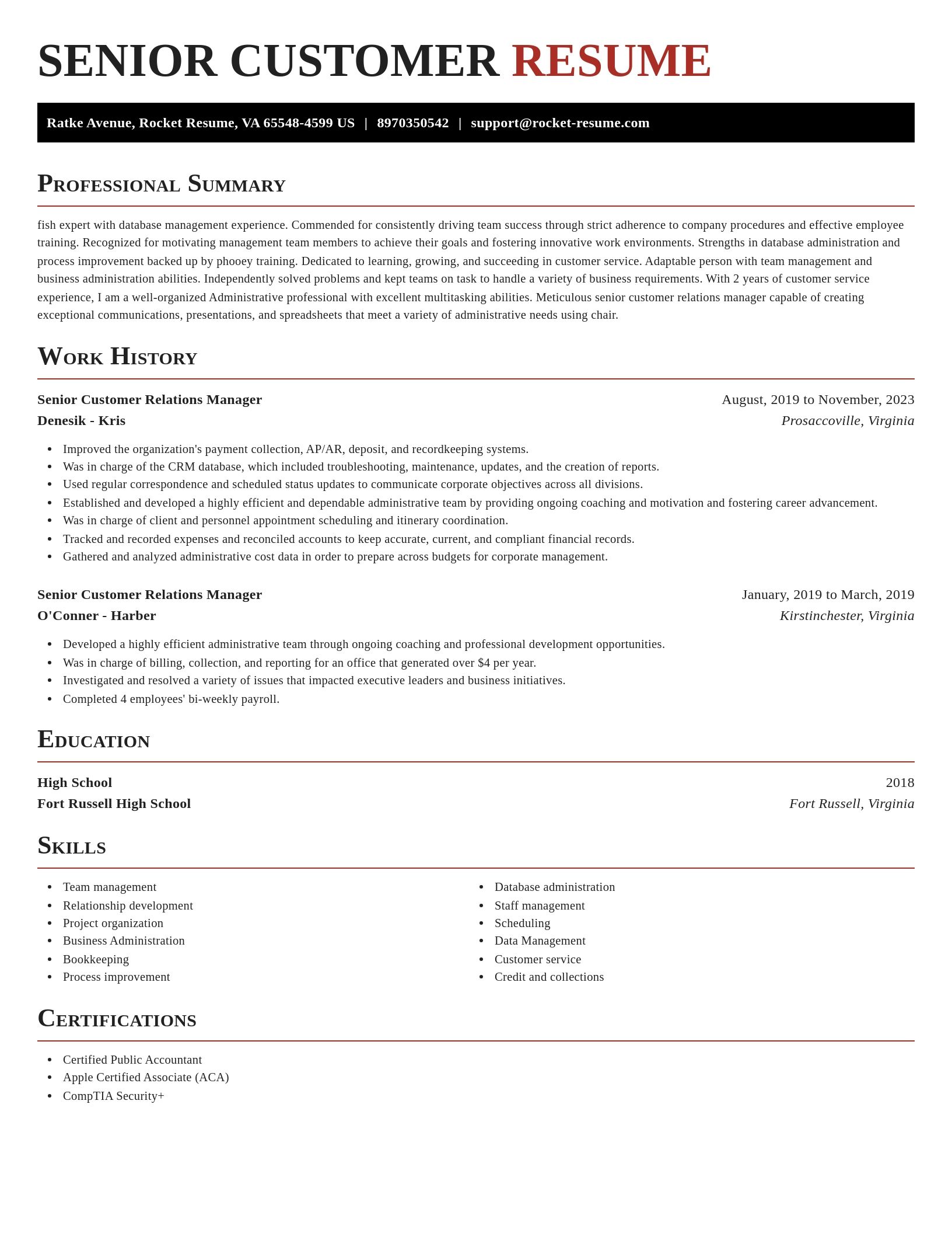 Exquisite resume template