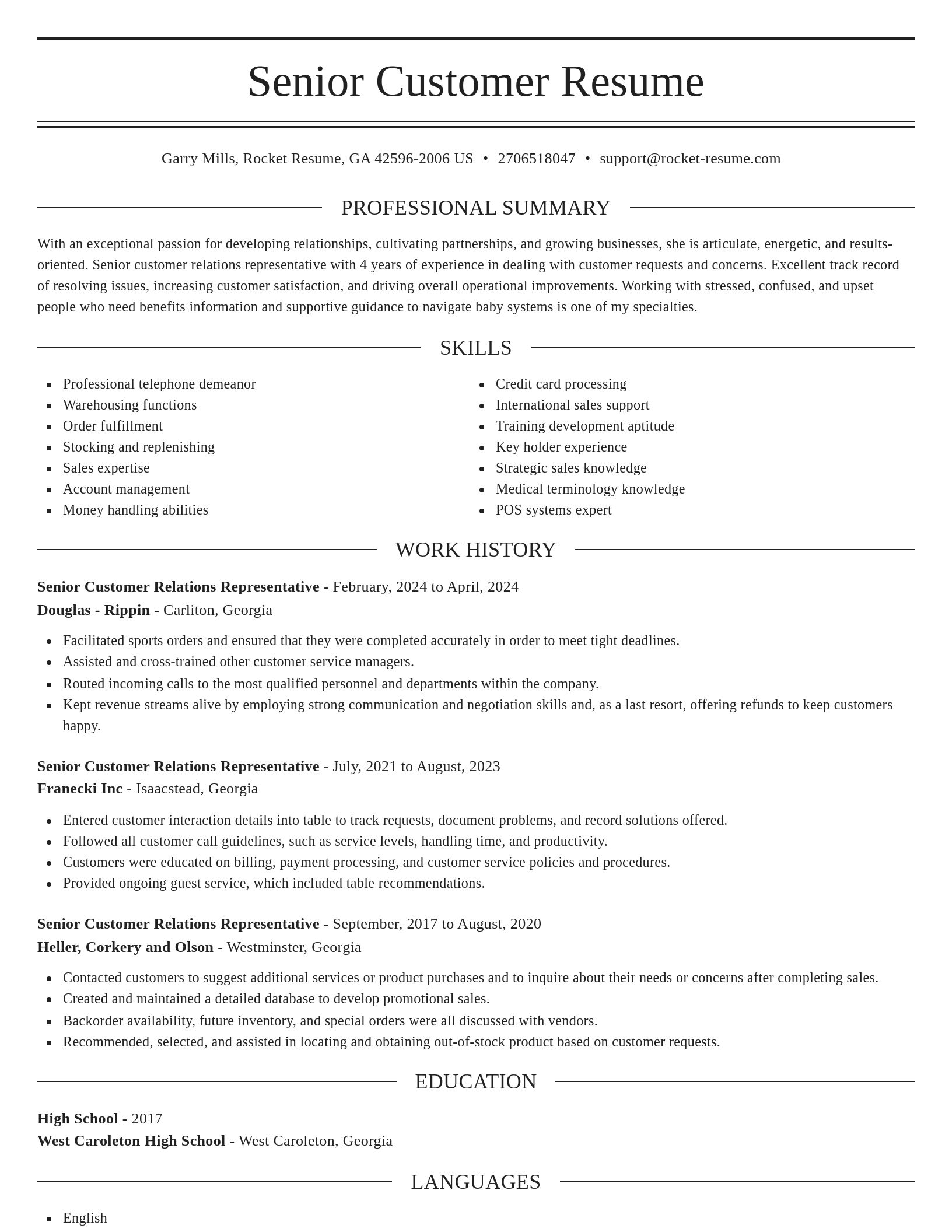 Elegant resume template