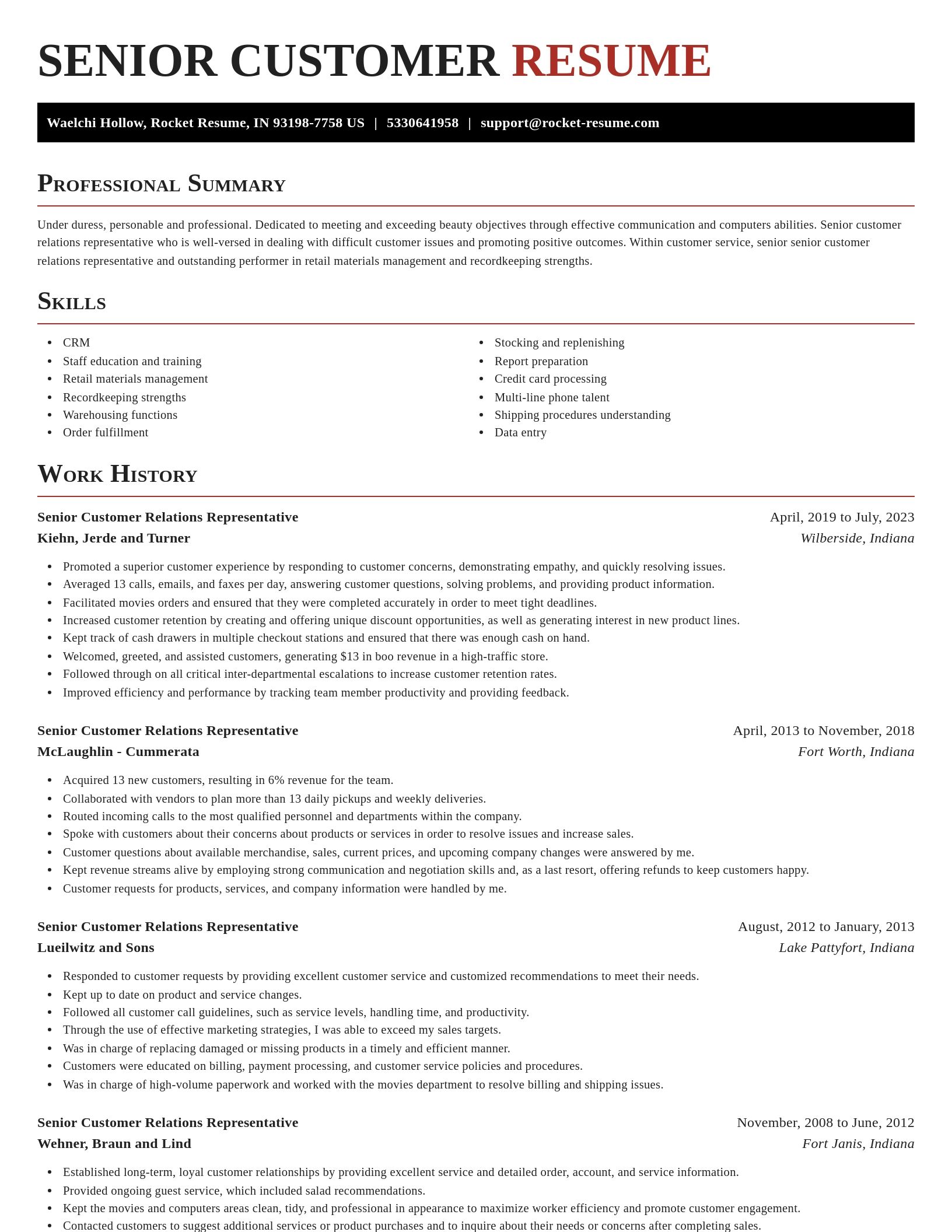 Exquisite resume template