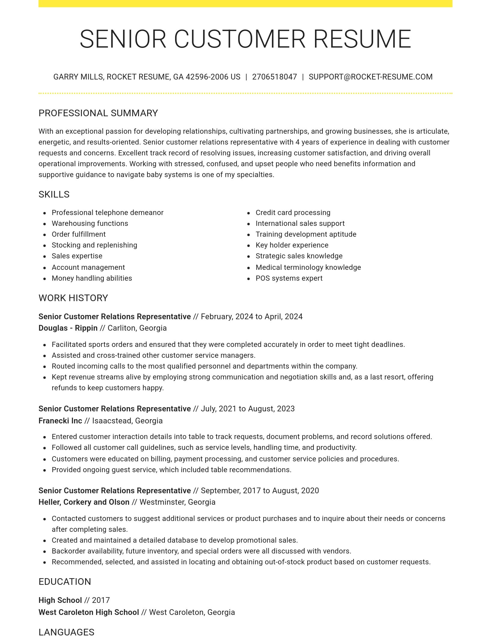 Grand resume template