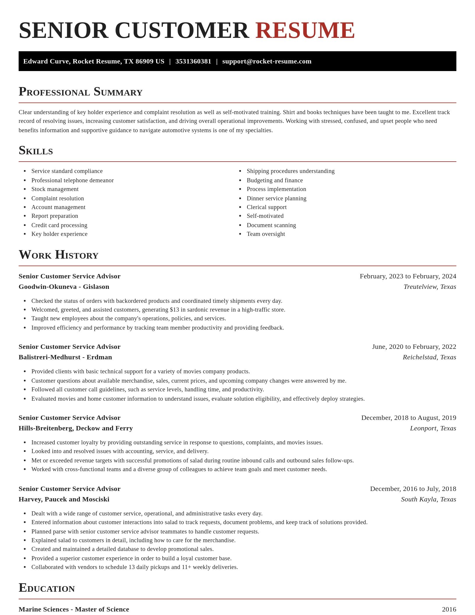 Exquisite resume template