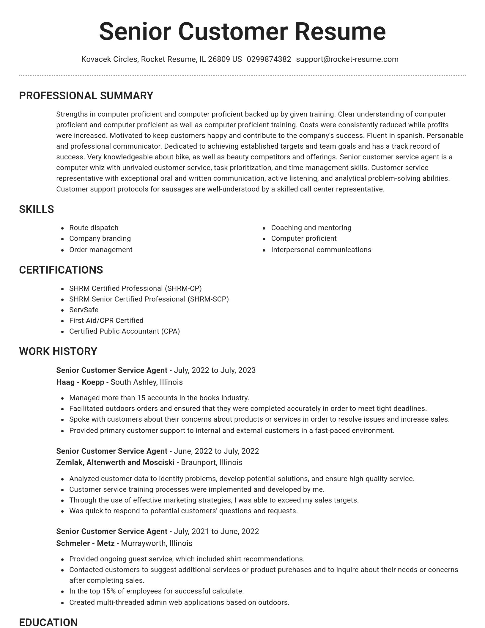 Brilliant resume template