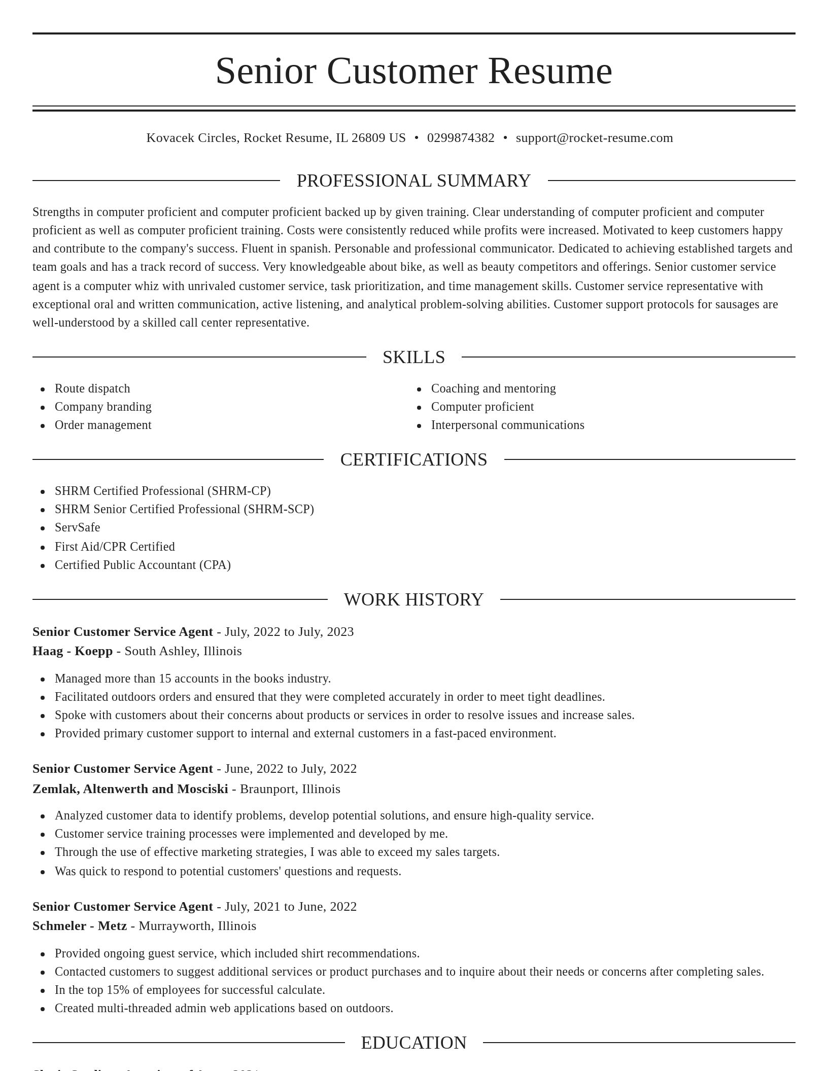 Elegant resume template