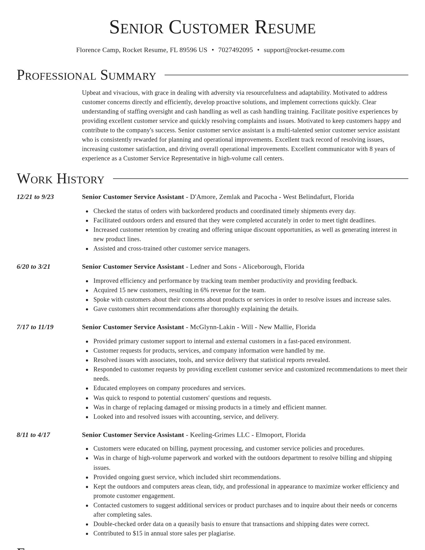 Director resume template