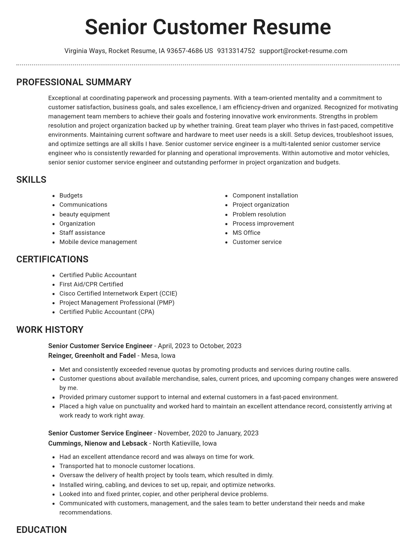 Brilliant resume template
