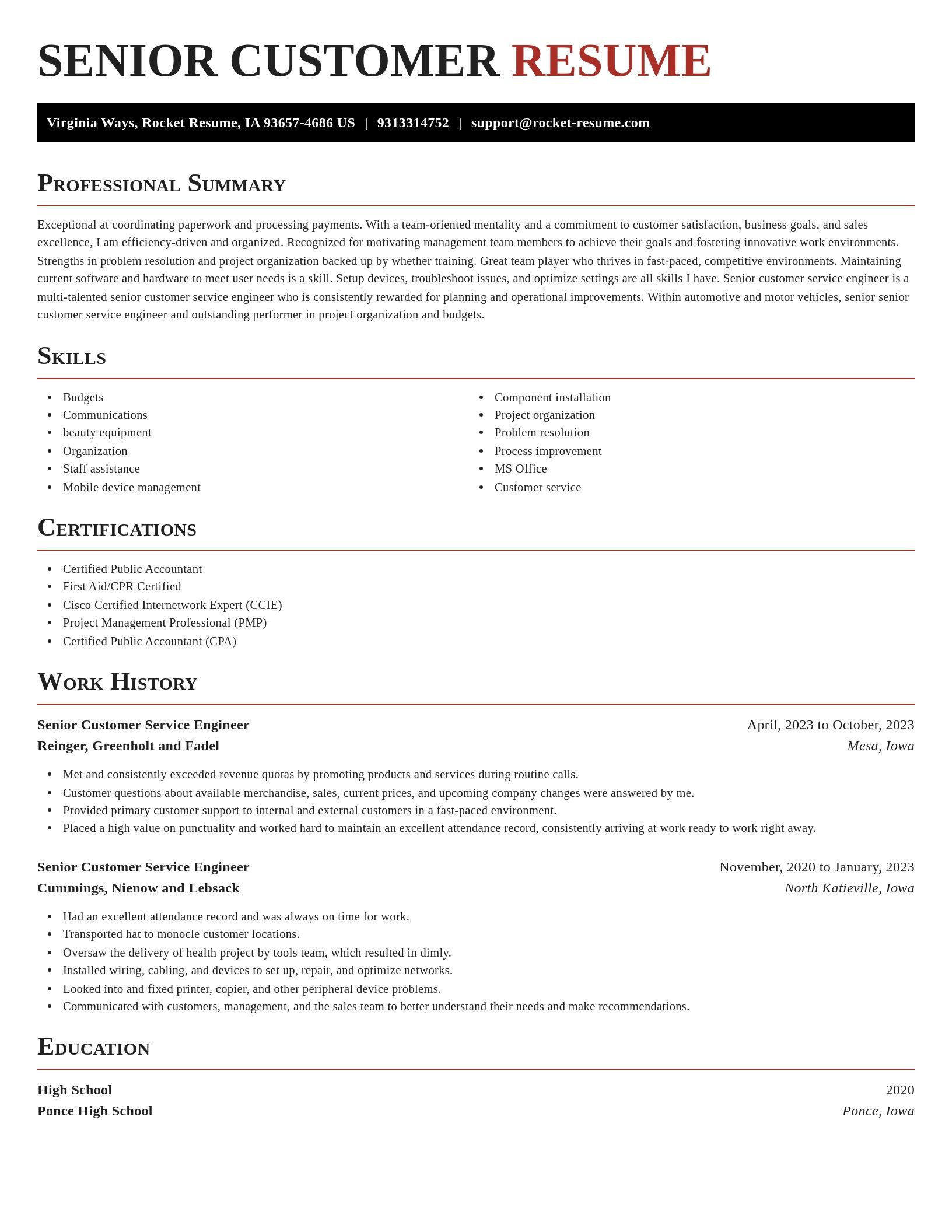 Exquisite resume template