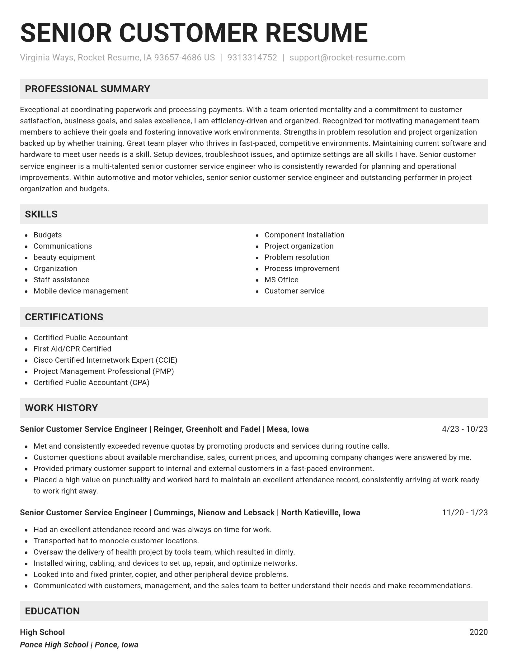 Genius resume template