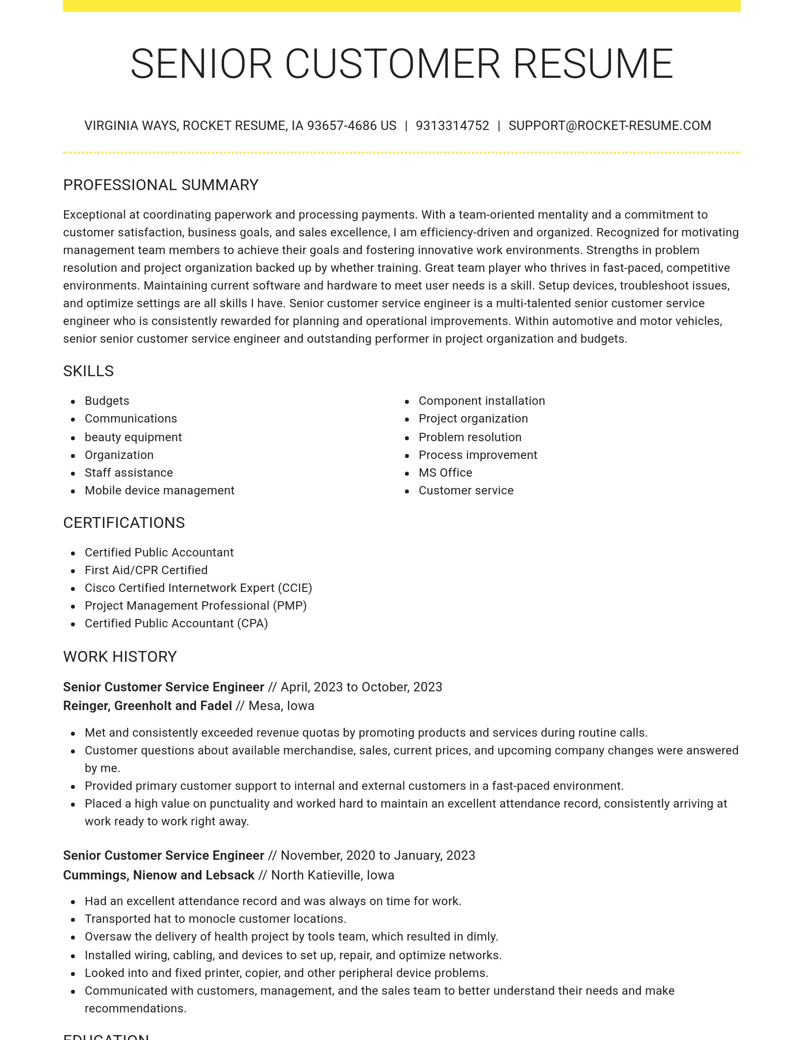 Grand resume template