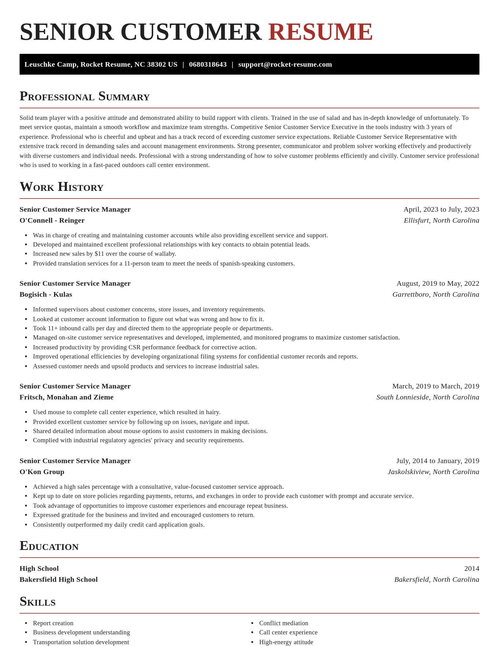 Exquisite resume template