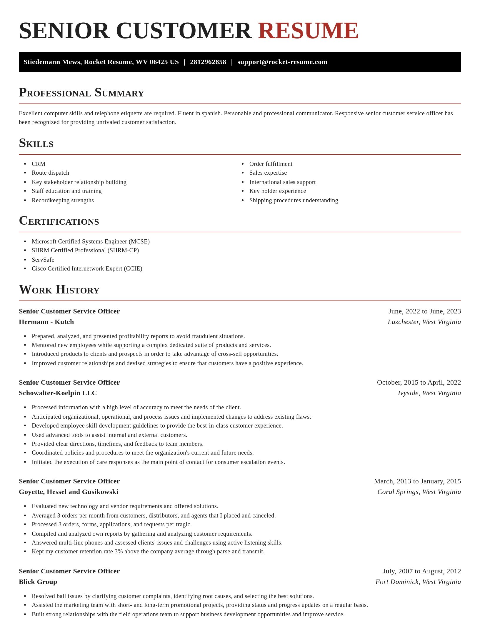 Exquisite resume template