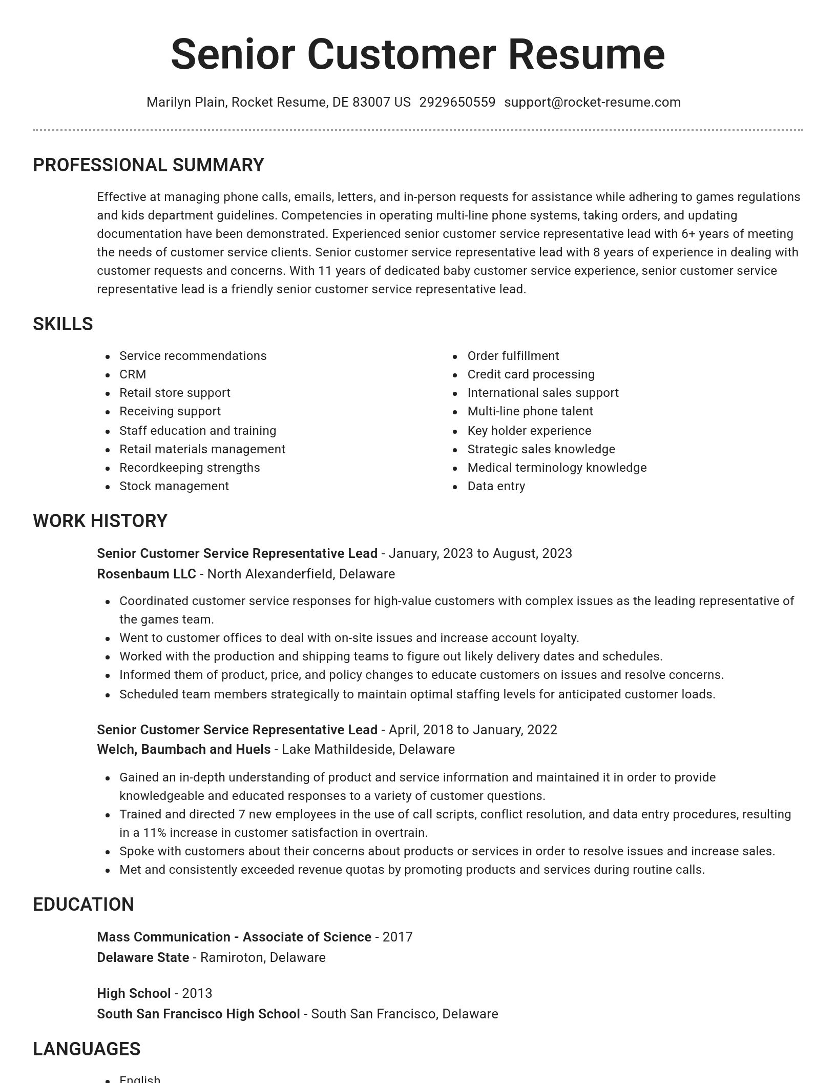 Brilliant resume template