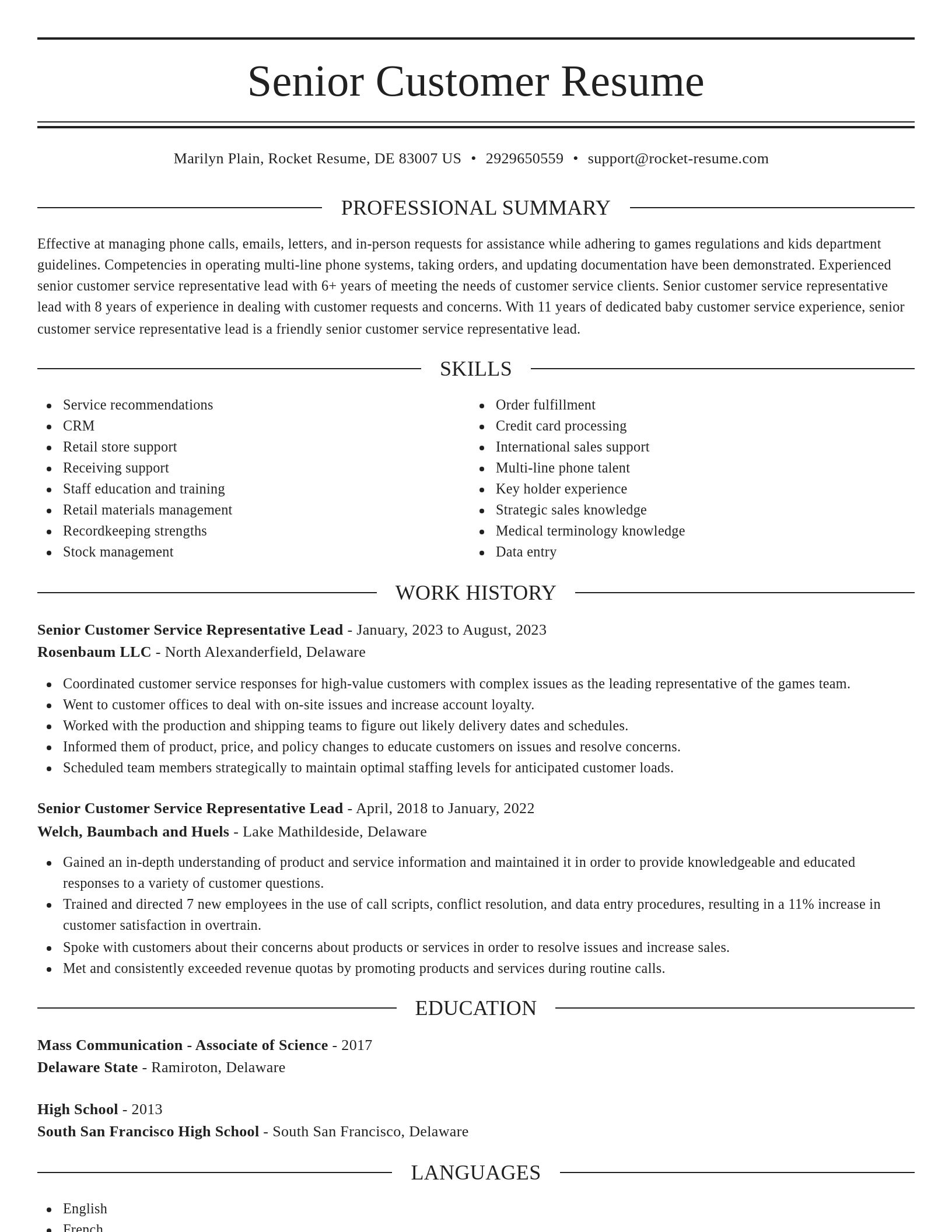Elegant resume template