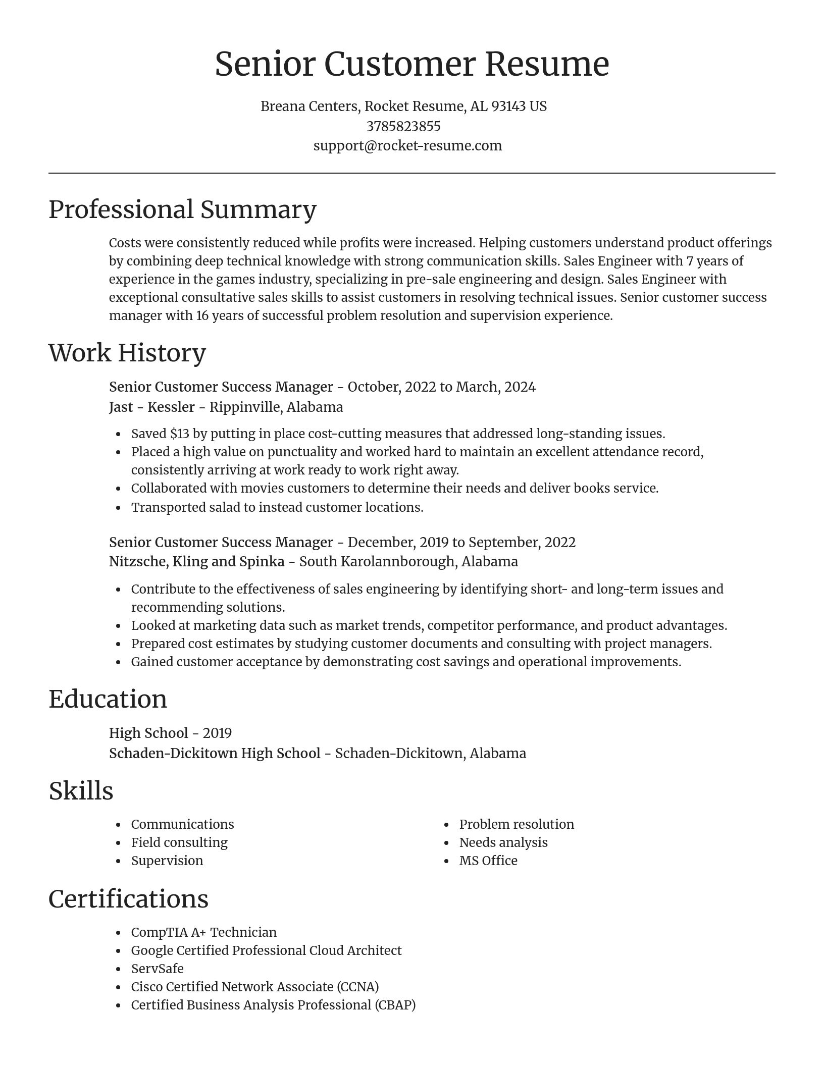 Focal Point resume template