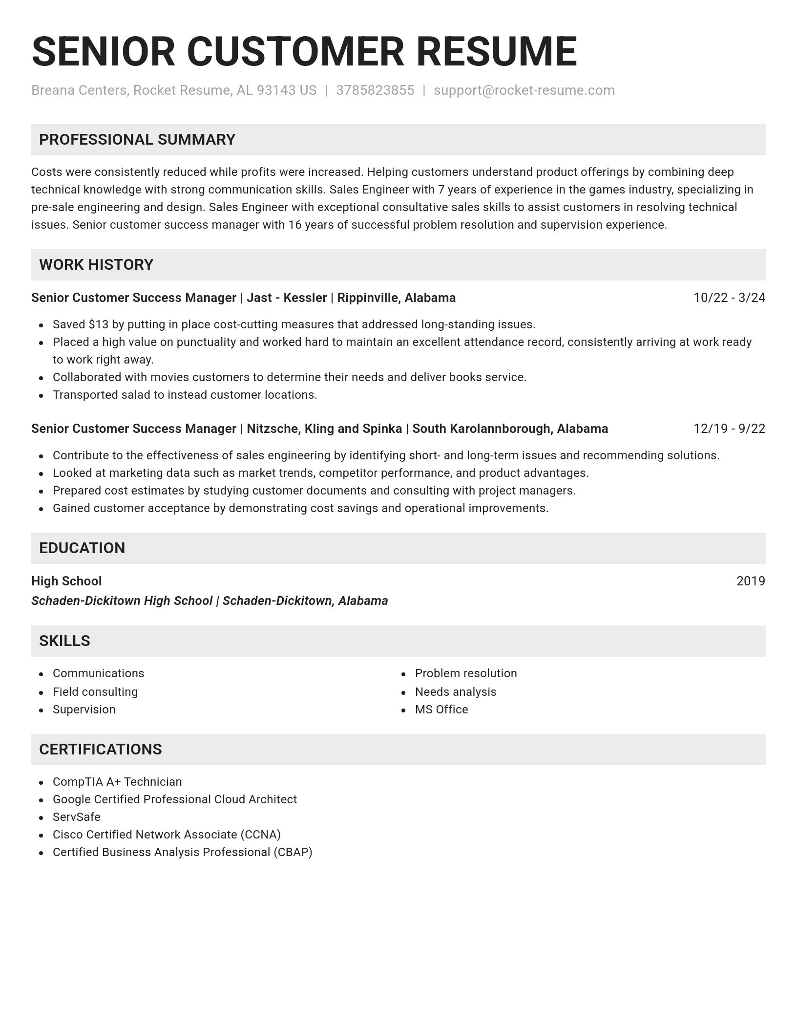 Genius resume template