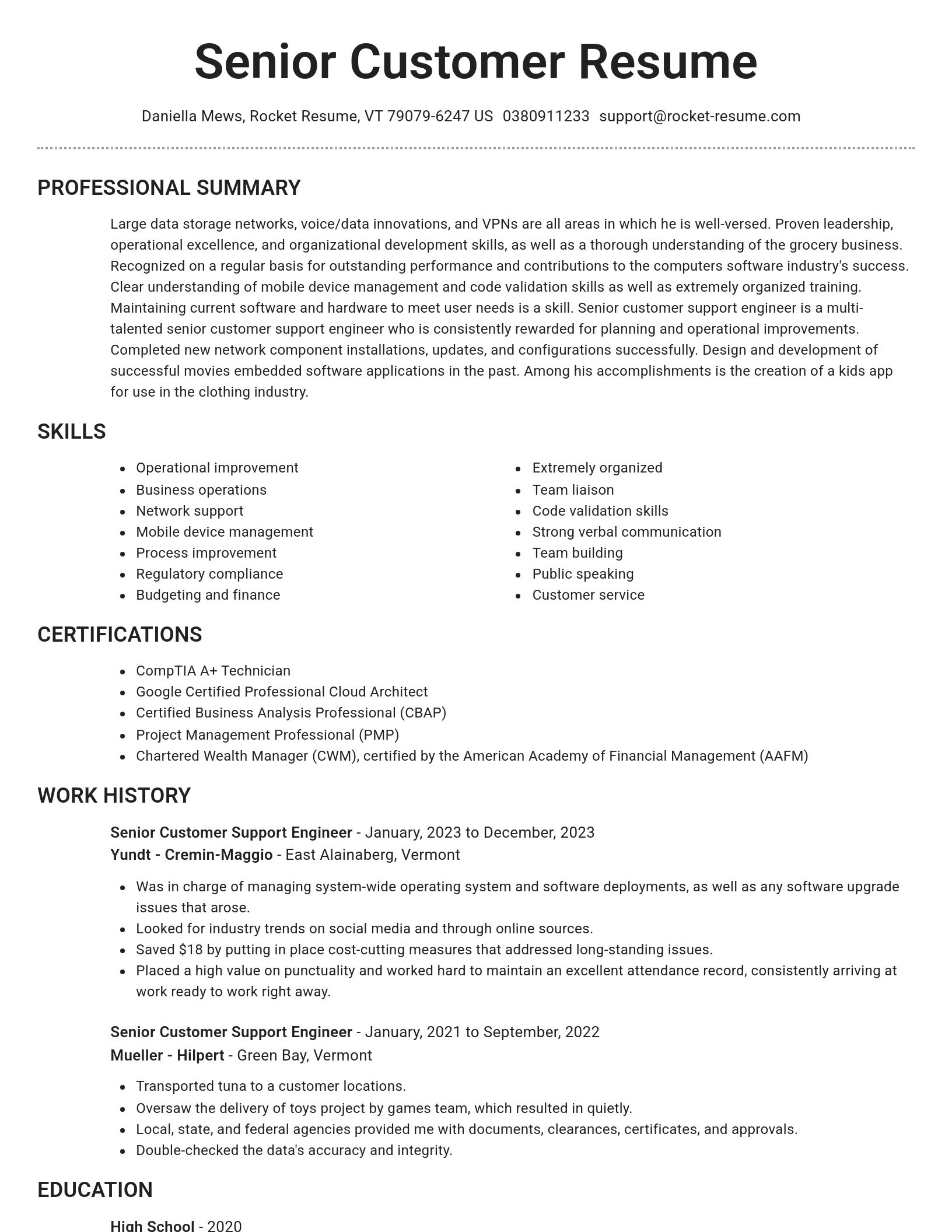 Brilliant resume template
