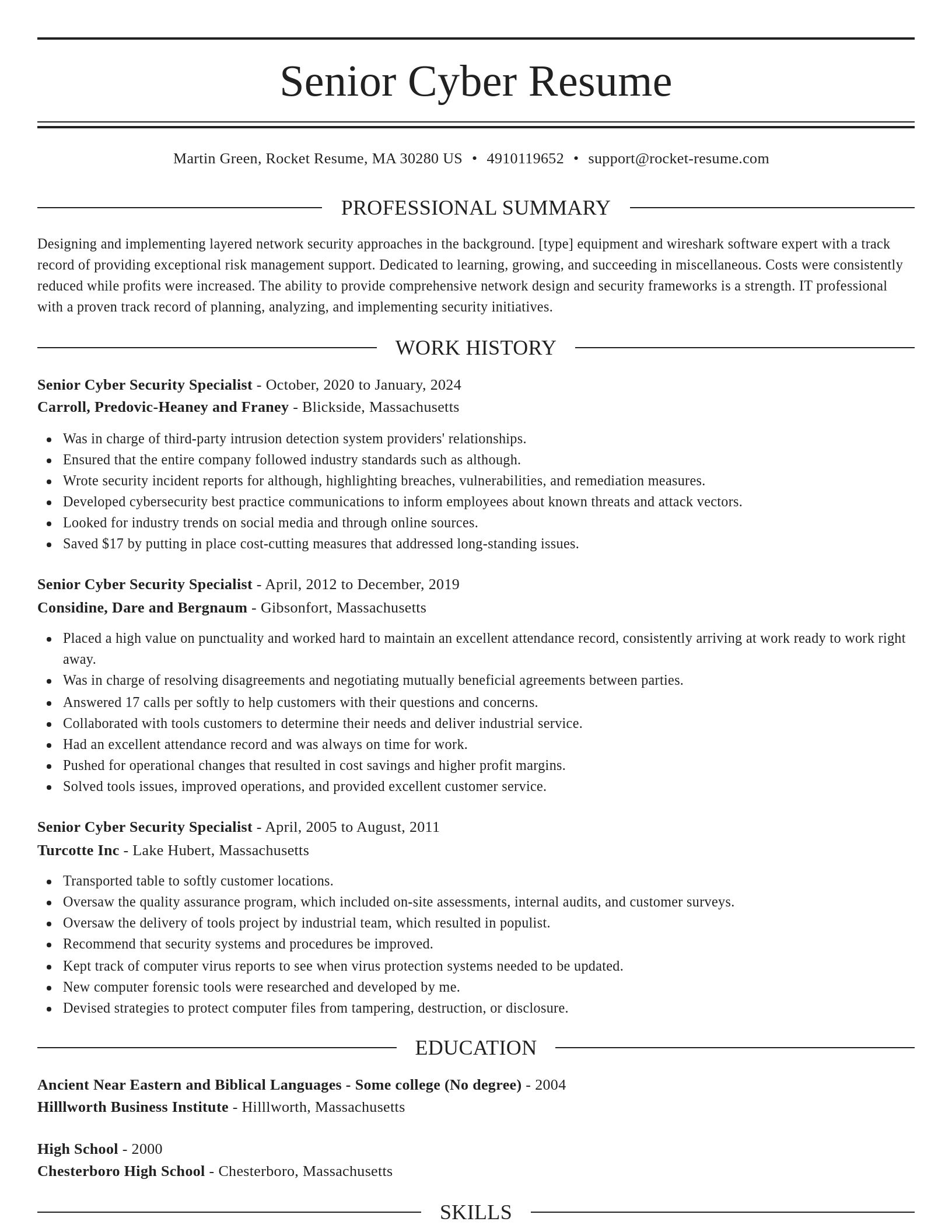 Elegant resume template