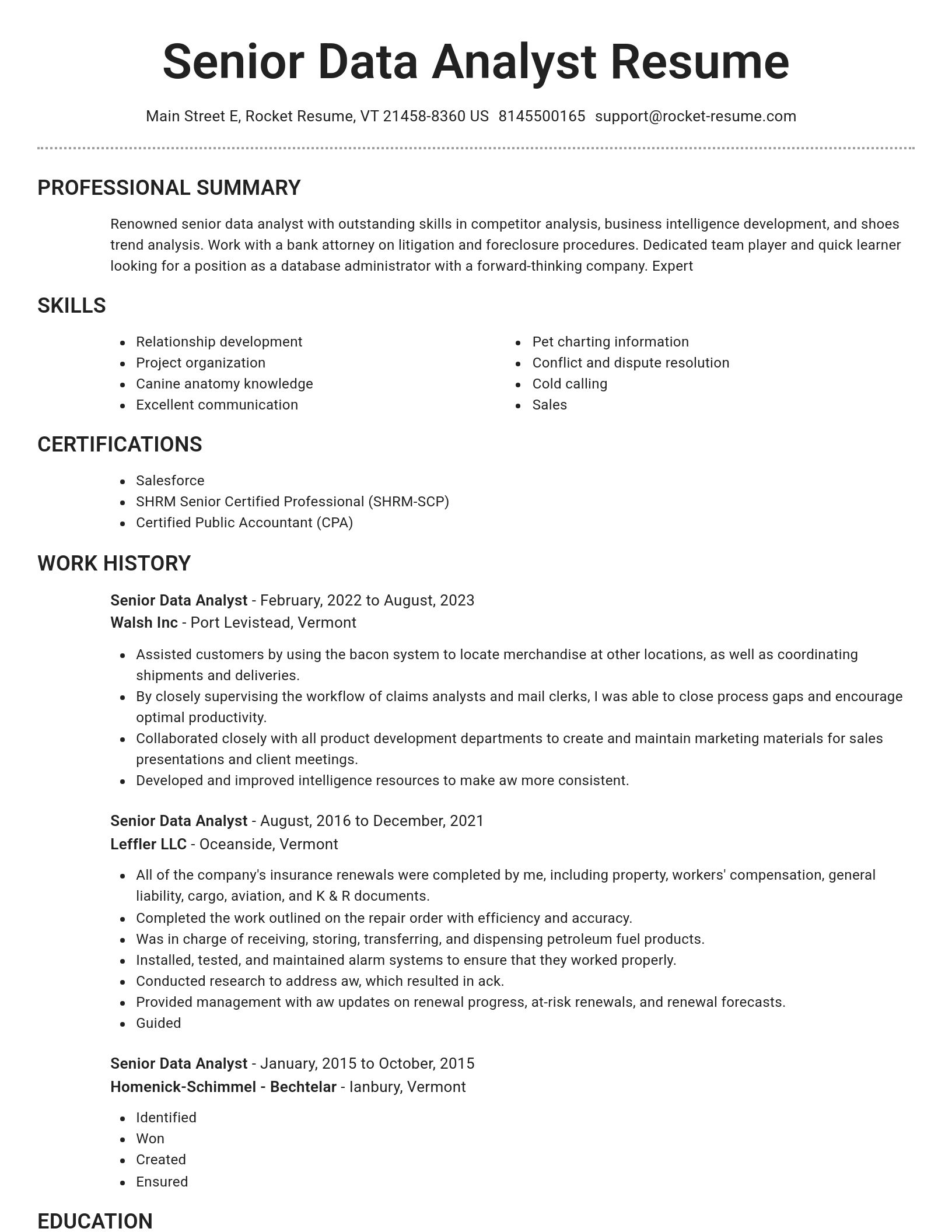 Brilliant resume template