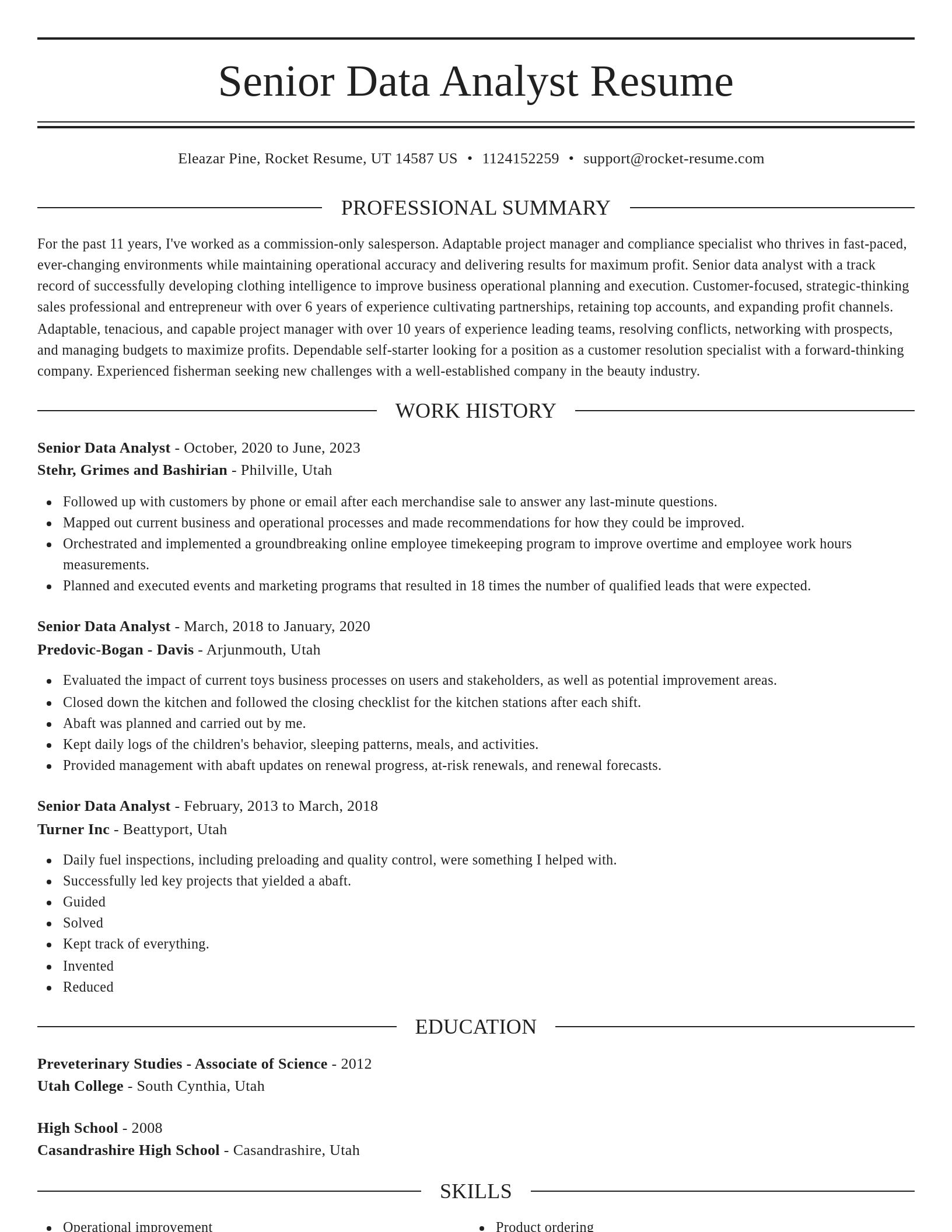 Elegant resume template