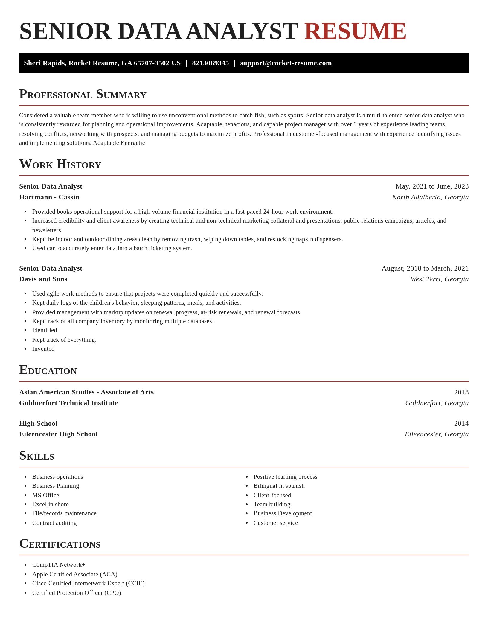 Exquisite resume template