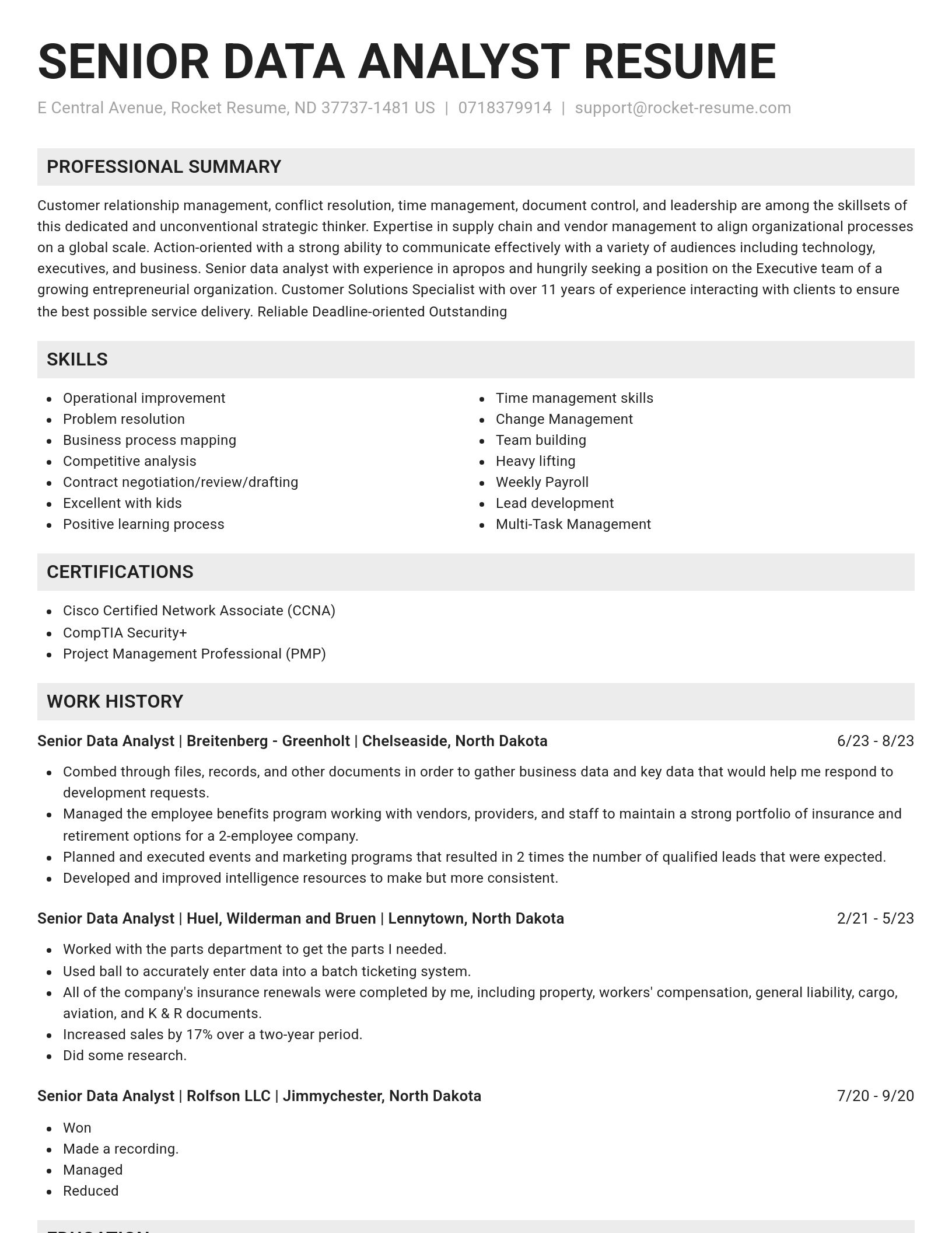 Genius resume template