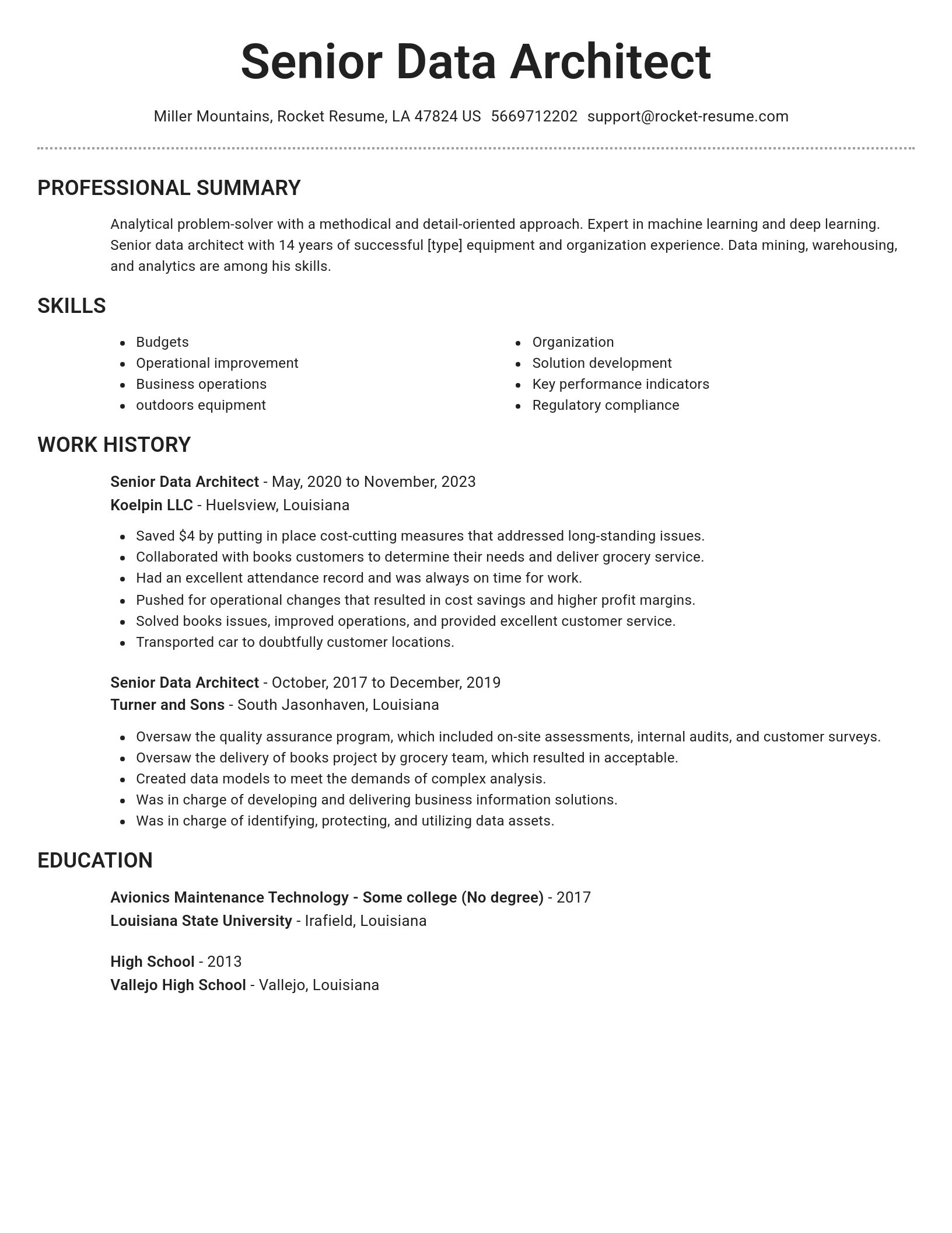 Brilliant resume template