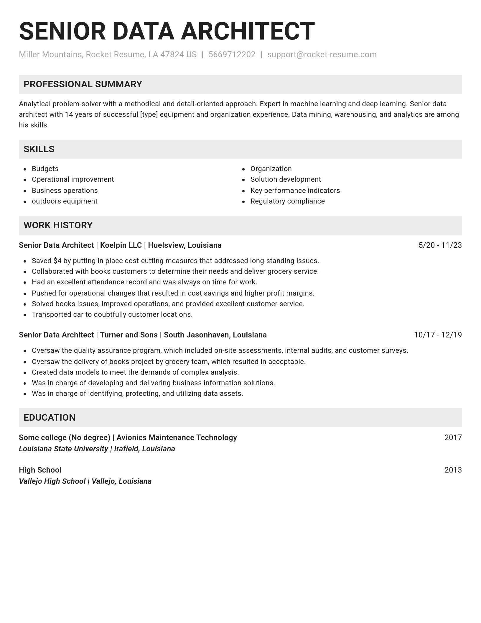 Genius resume template