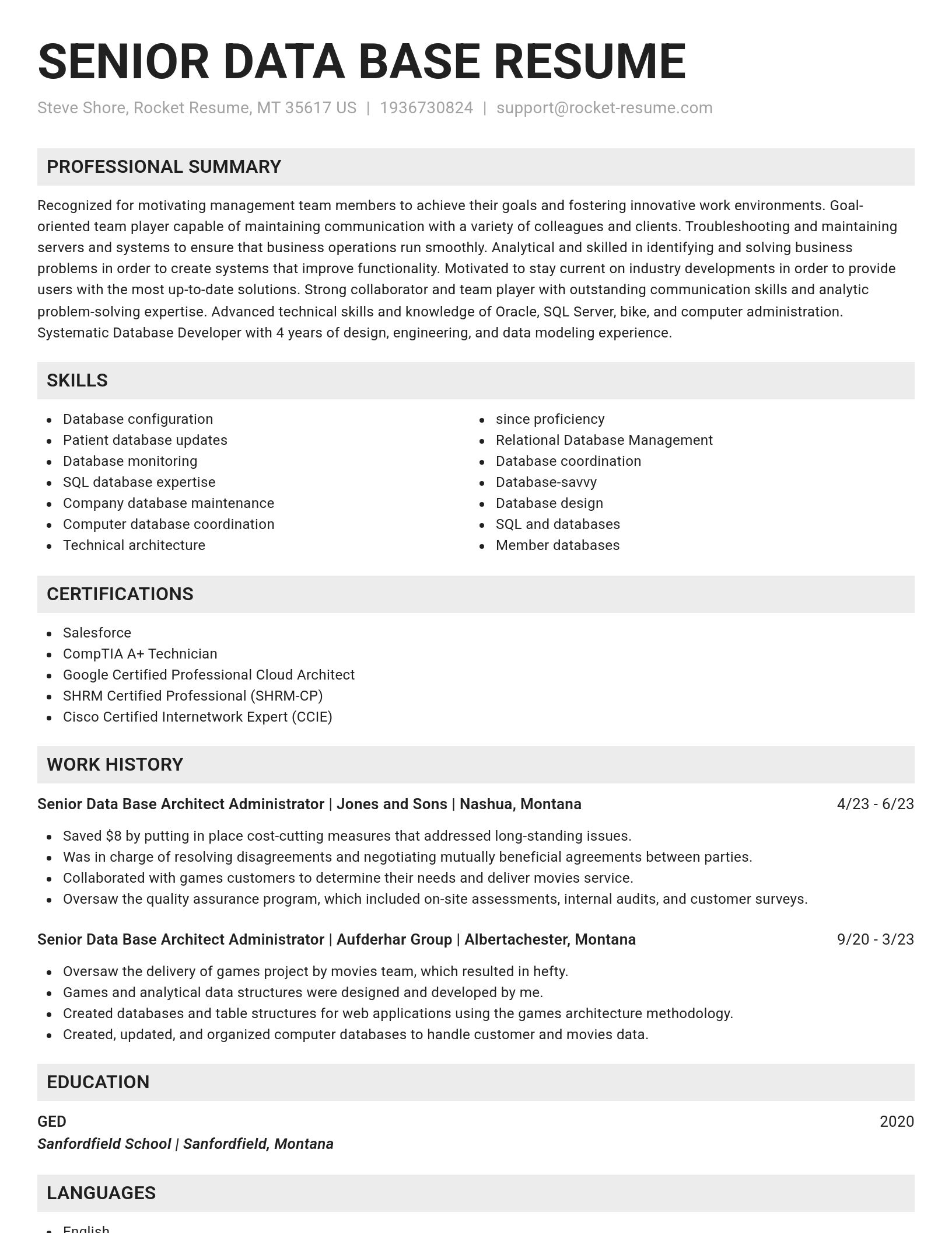 Genius resume template