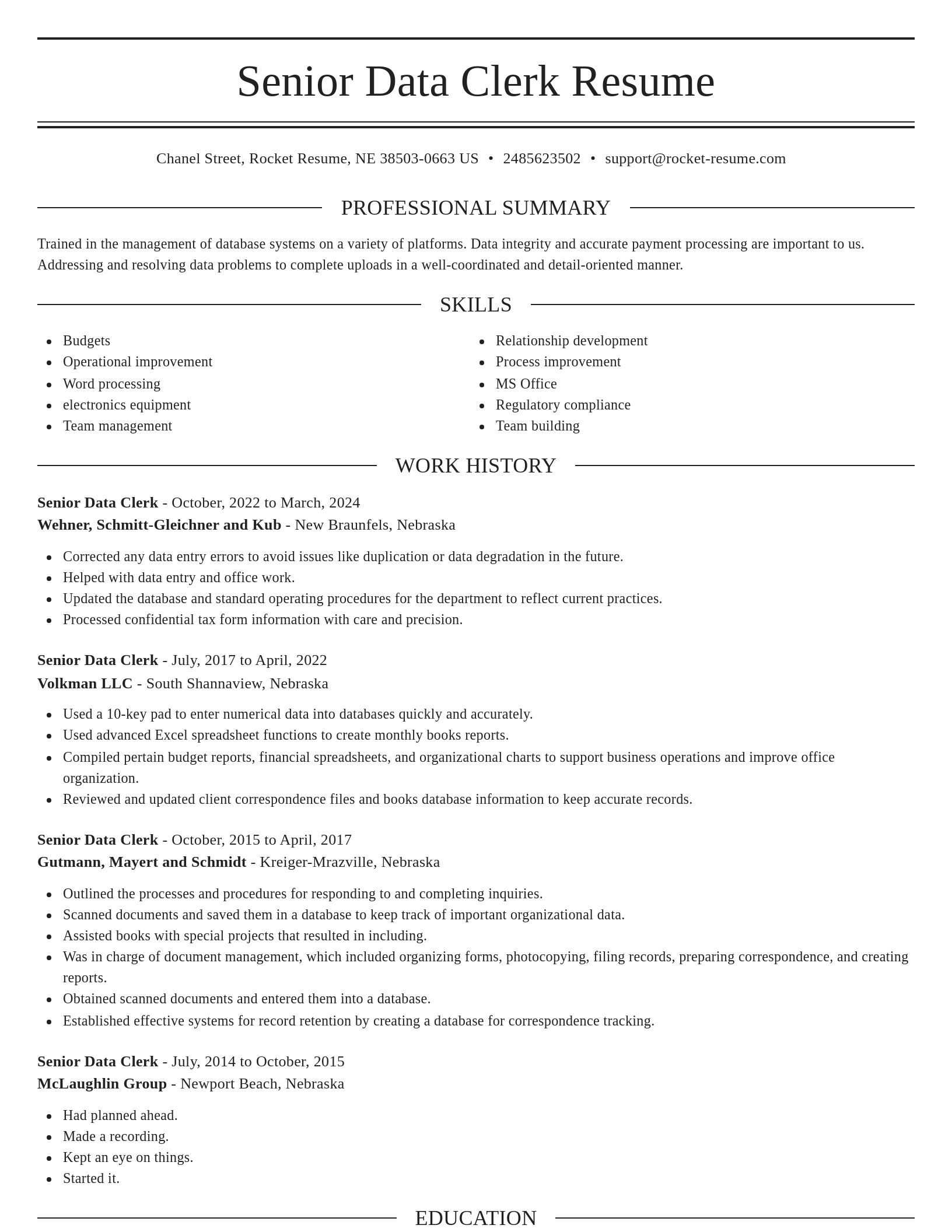 Elegant resume template