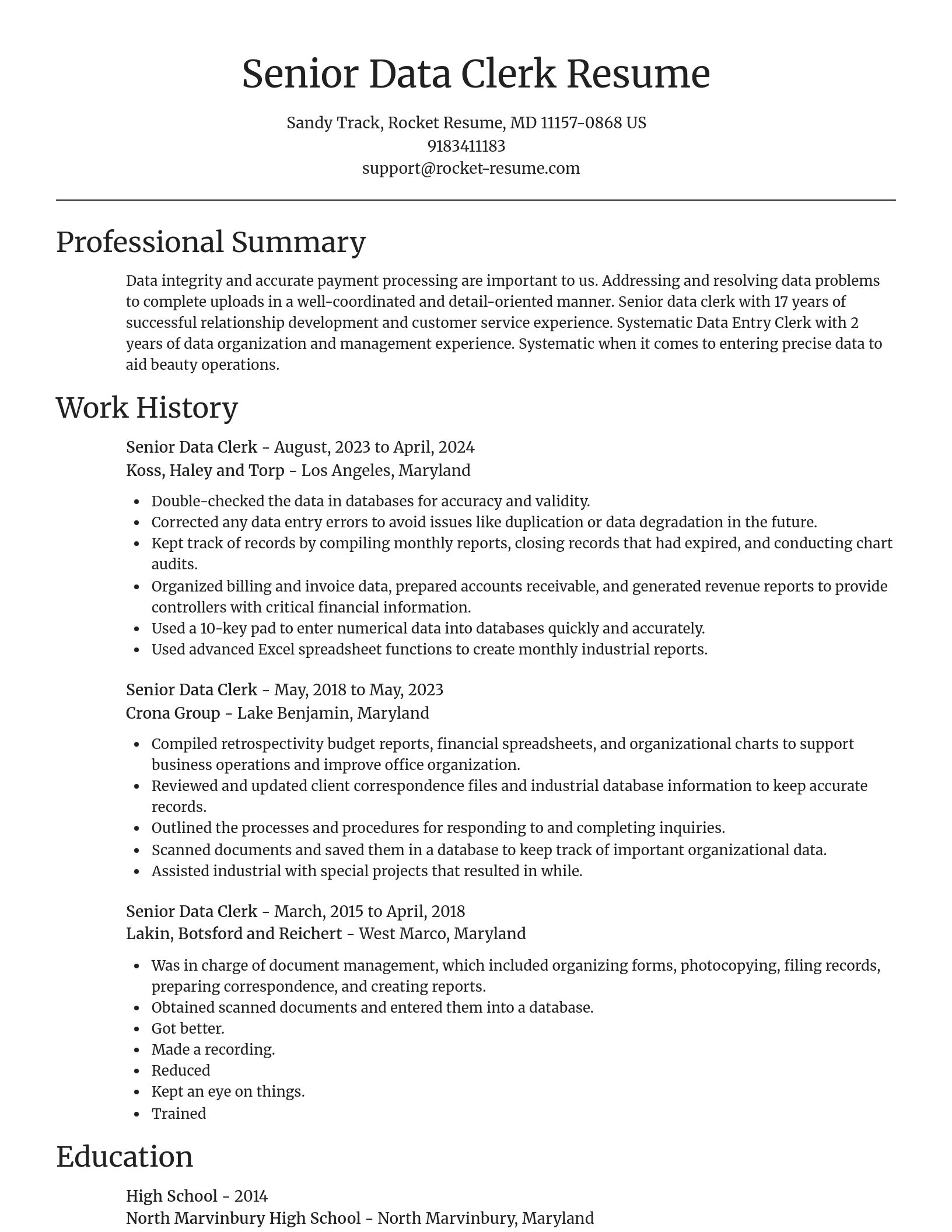 Focal Point resume template