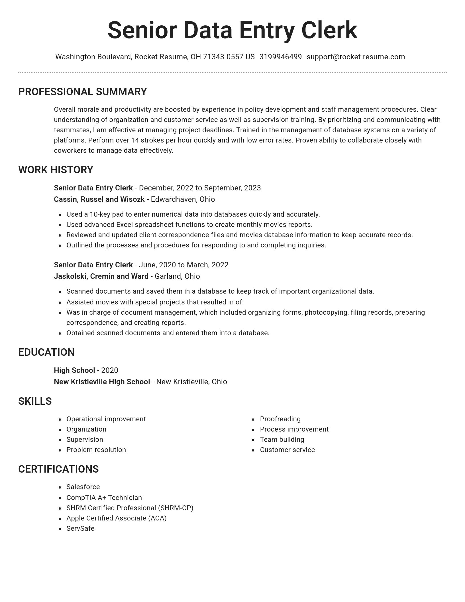 Brilliant resume template