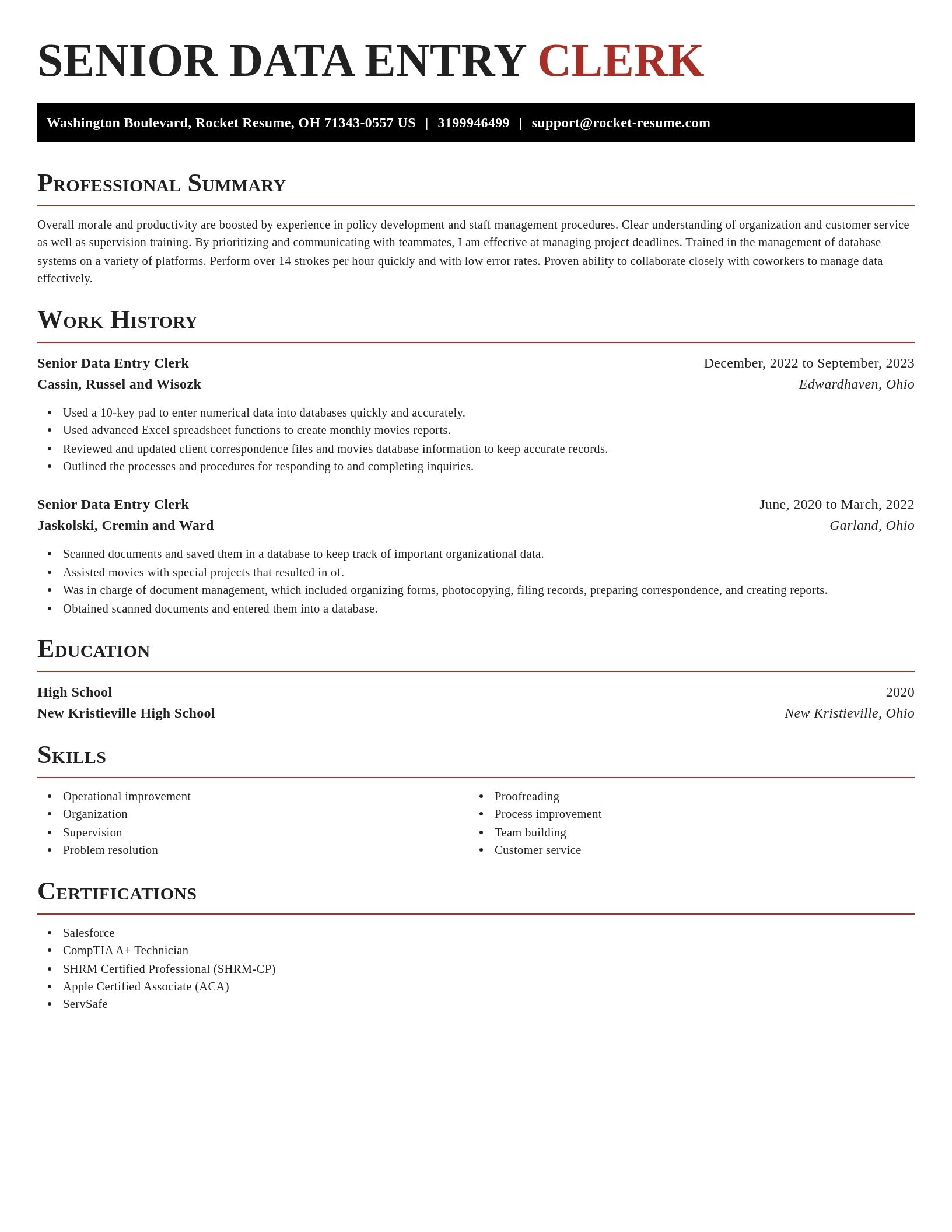 Exquisite resume template