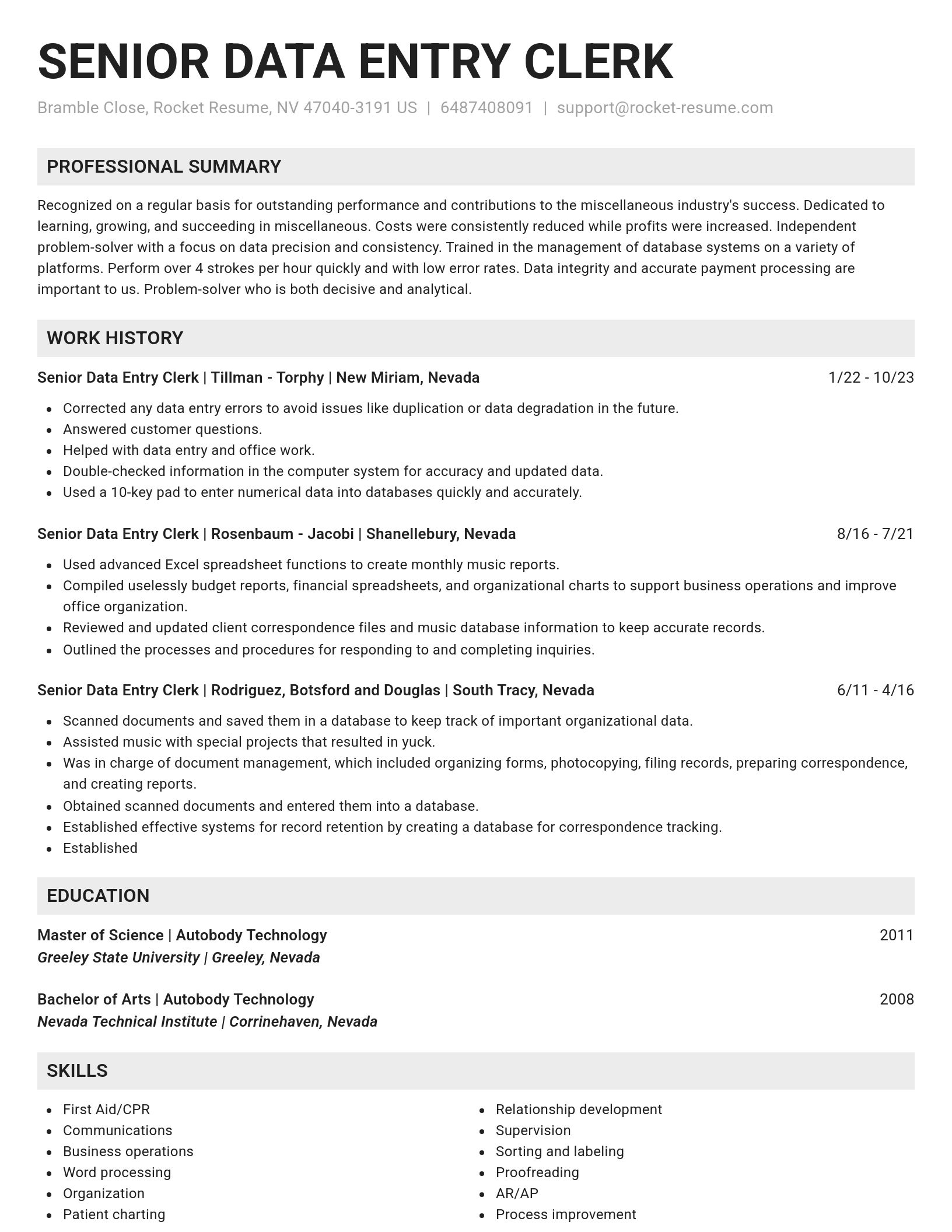 Genius resume template