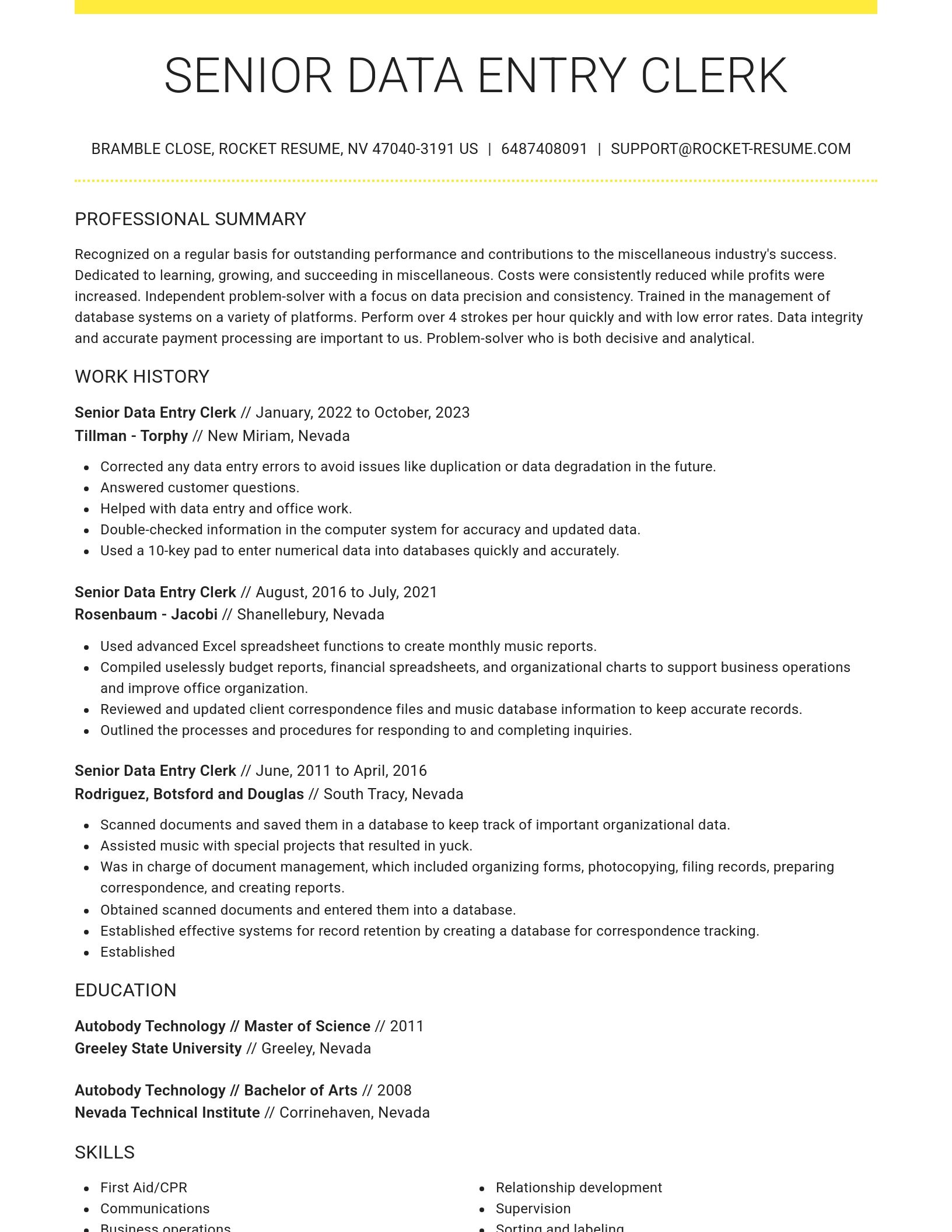 Grand resume template