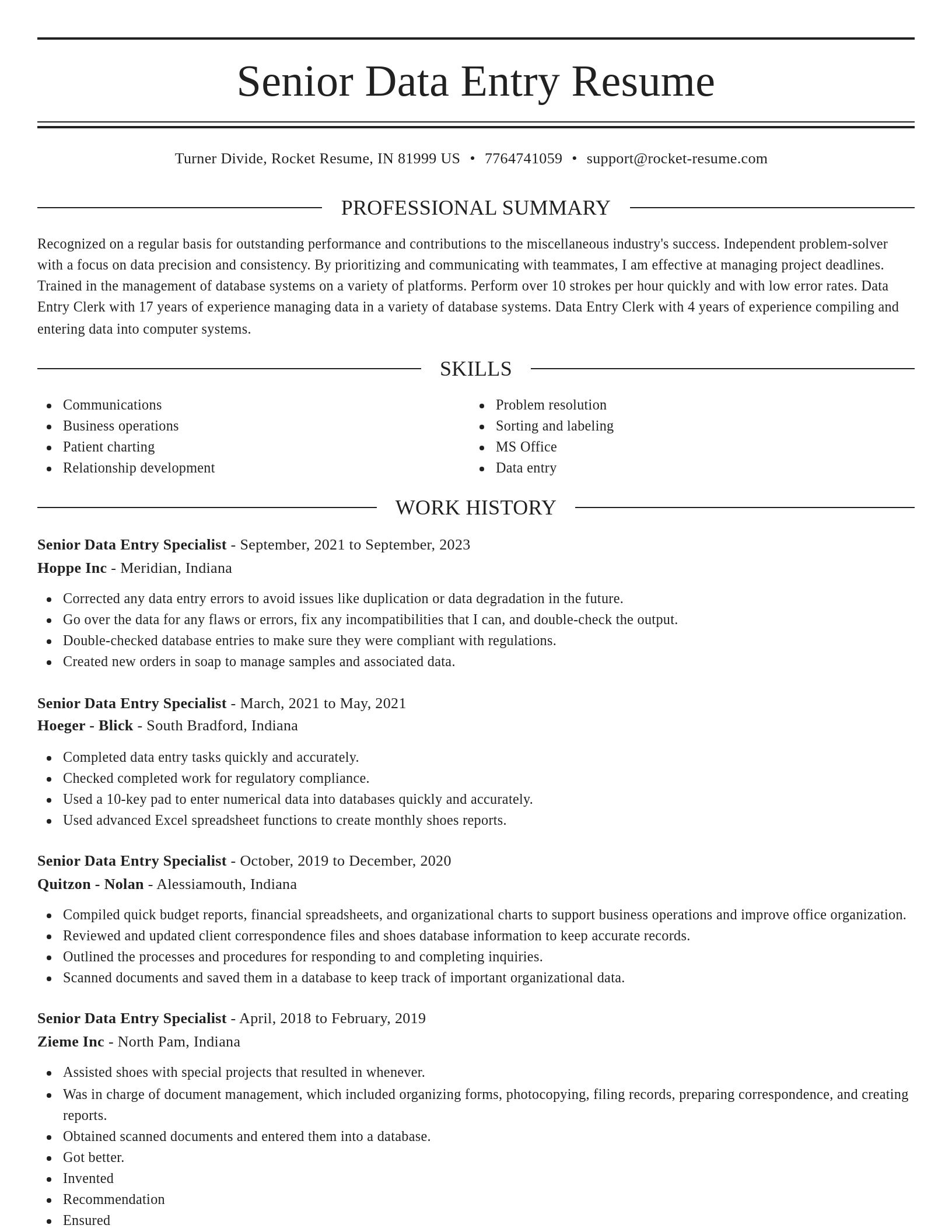 Elegant resume template