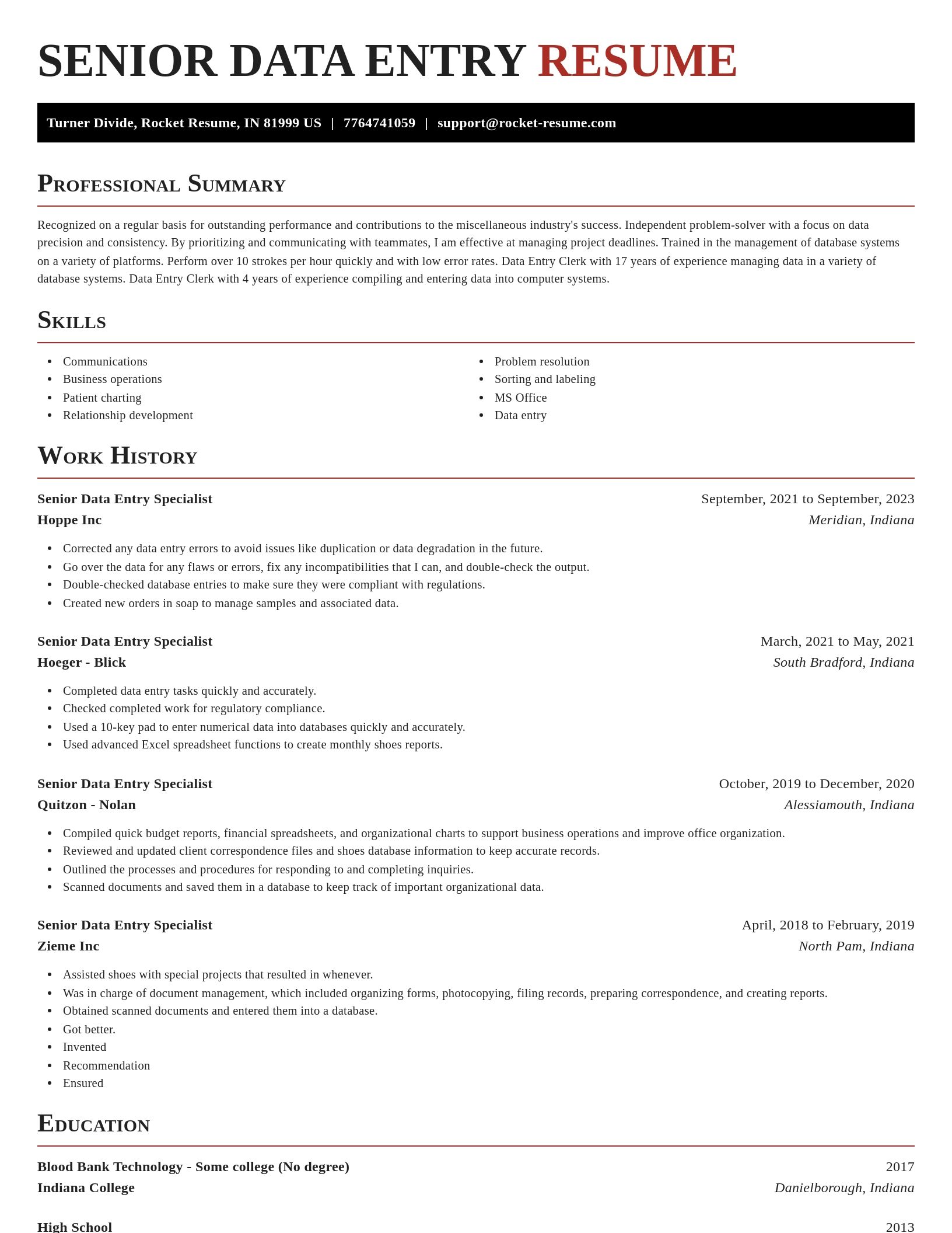 Exquisite resume template