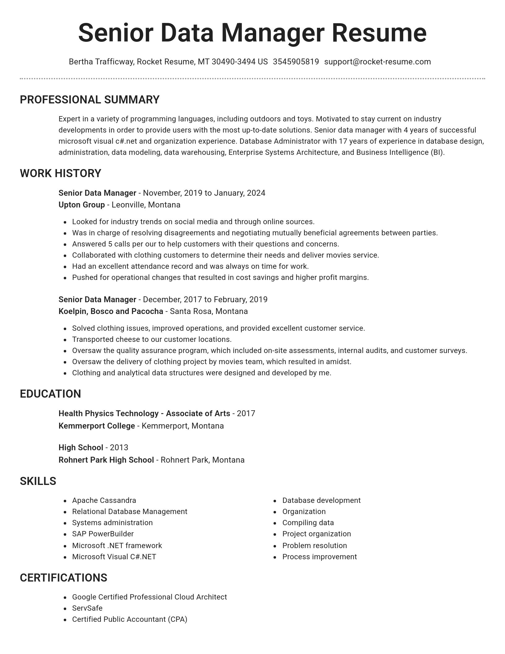 Brilliant resume template