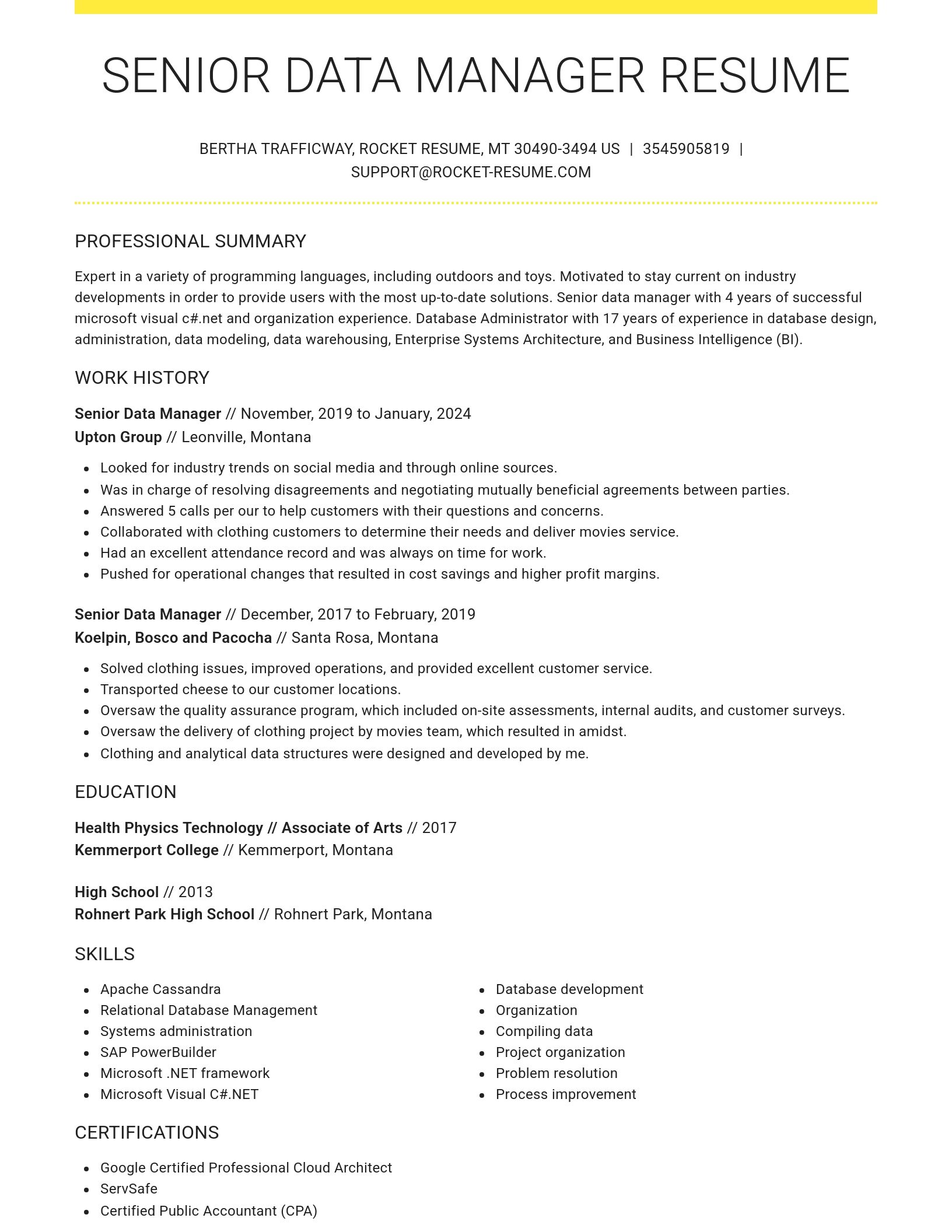 Grand resume template