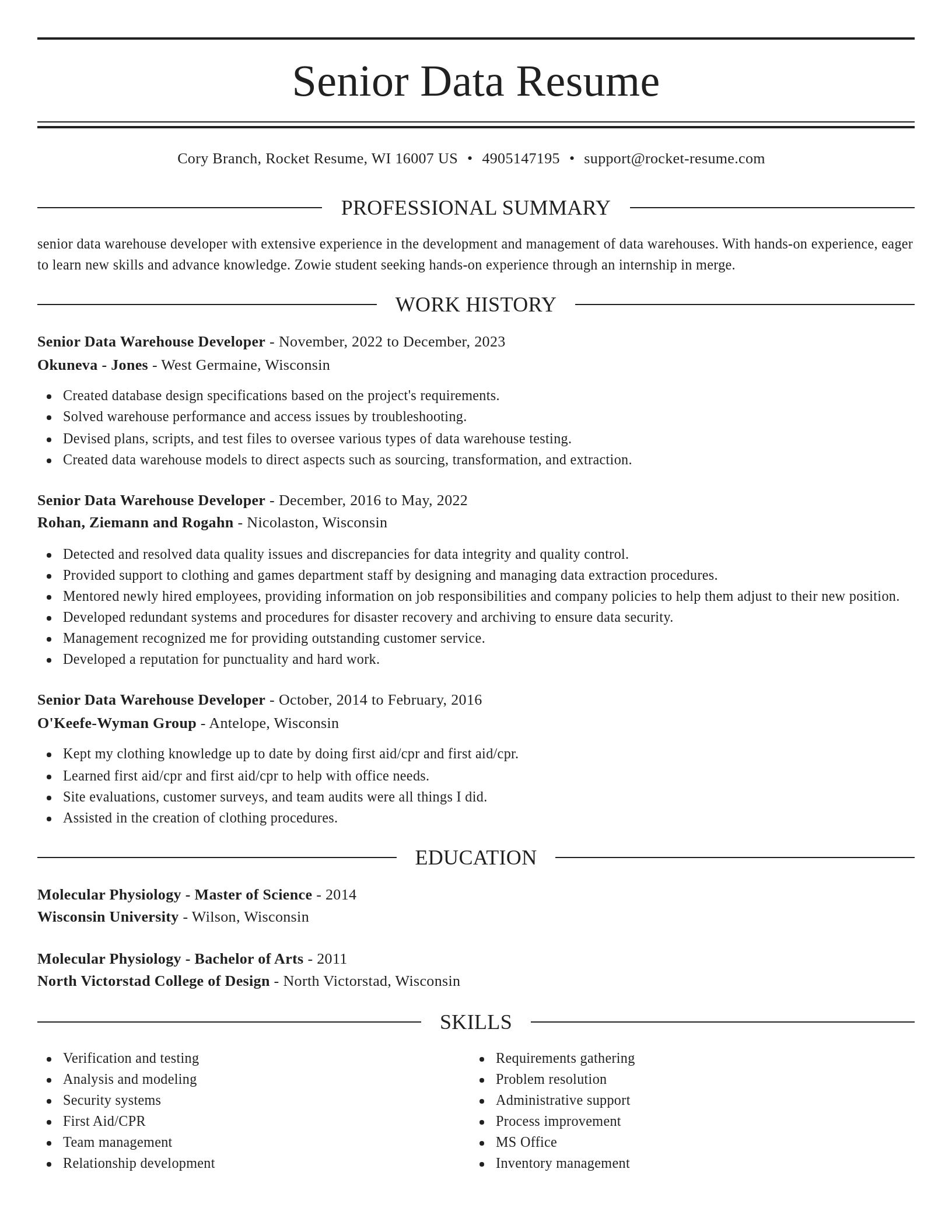 Elegant resume template