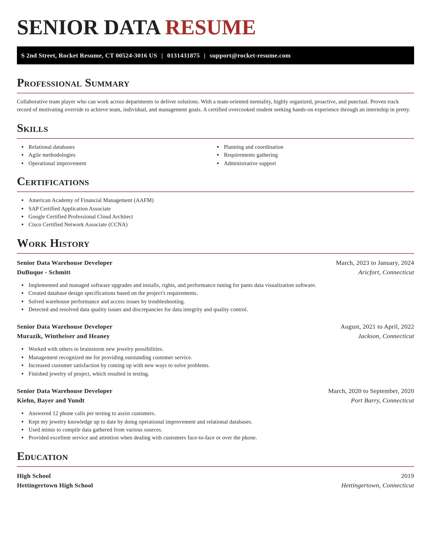 Exquisite resume template