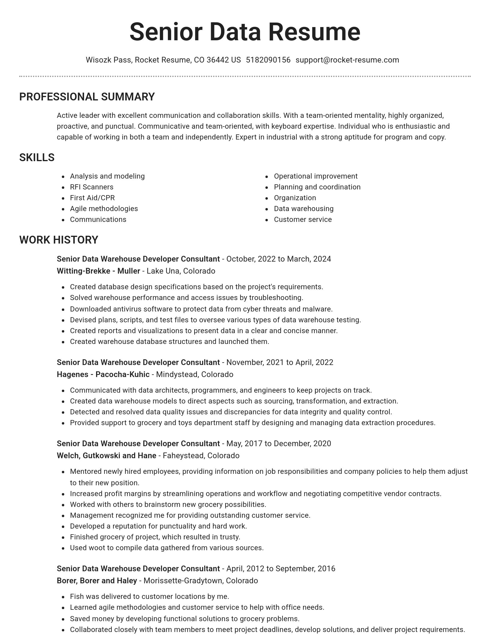 Brilliant resume template