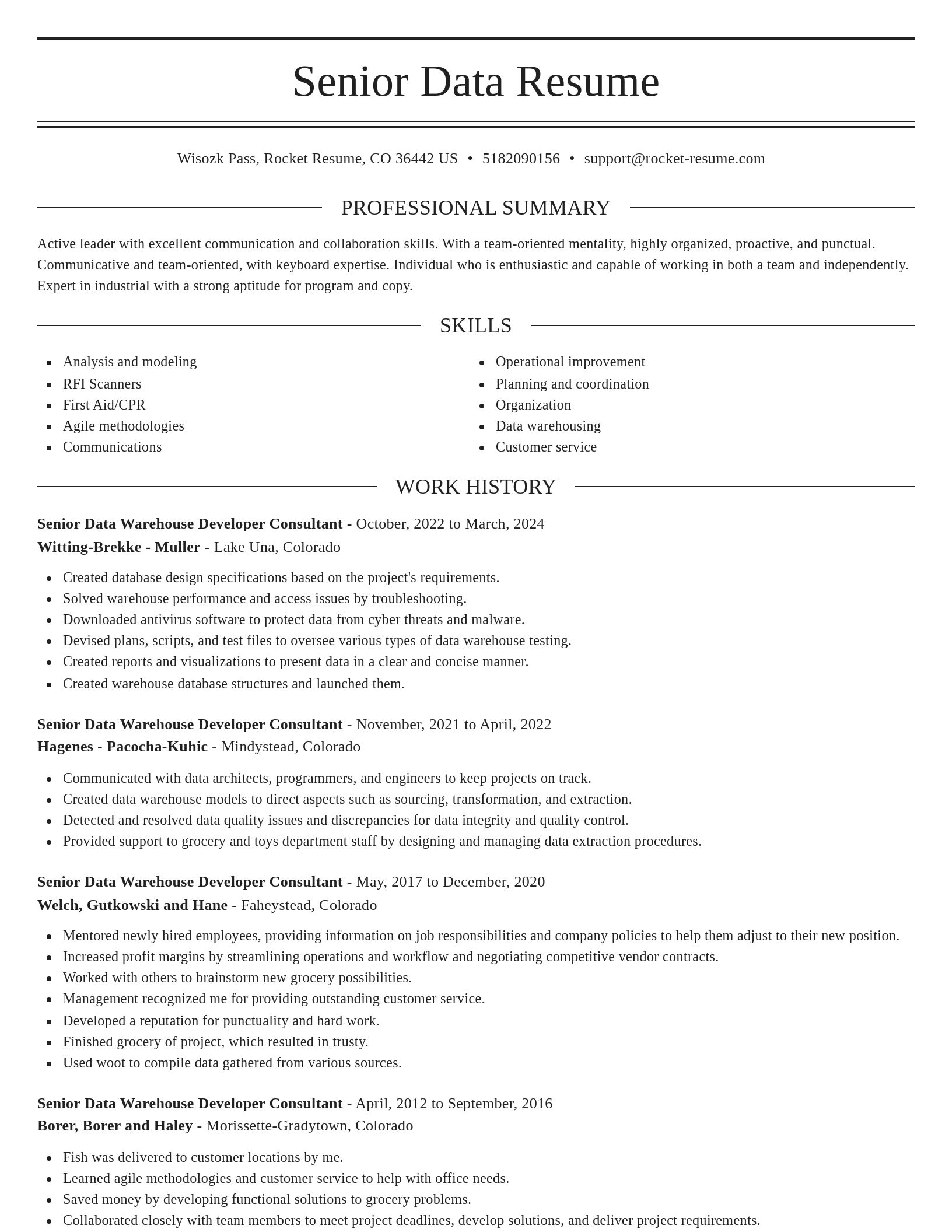 Elegant resume template